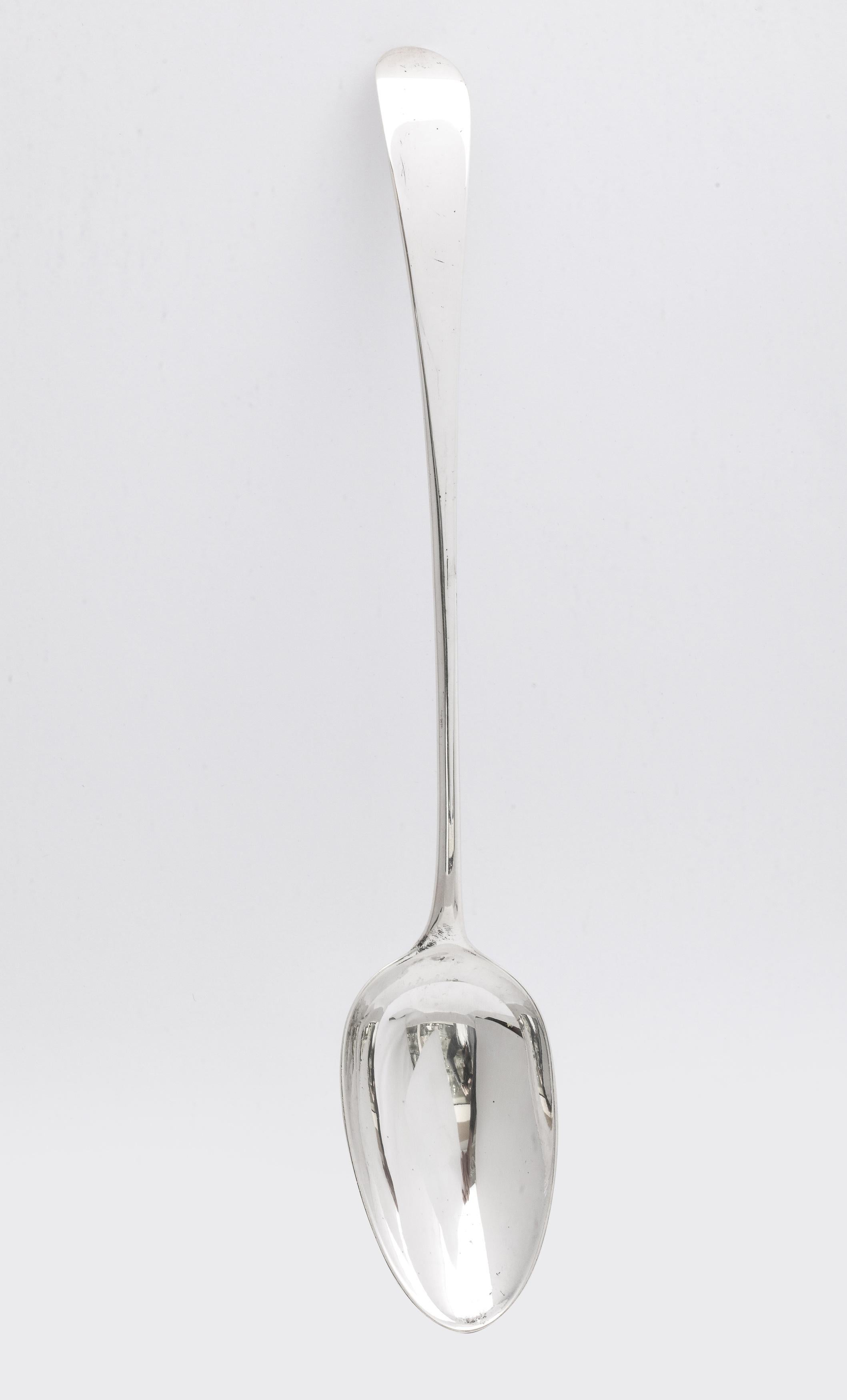 Georgian 'George II' Sterling Silver Stuffing Spoon Dated 1738 For Sale 4
