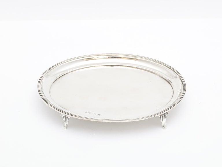 Georgian 'George II', Style Sterling Silver Salver/Platter For Sale 5