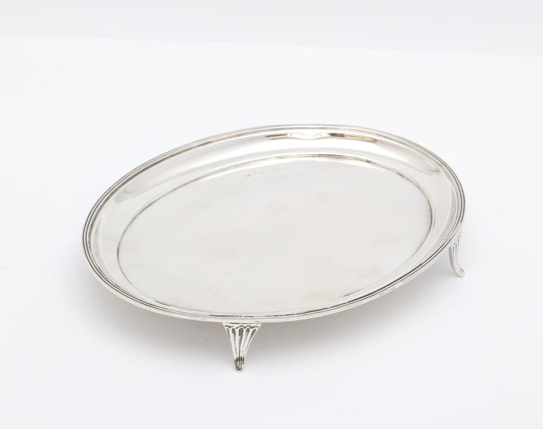 Georgian 'George II', Style Sterling Silver Salver/Platter For Sale 7