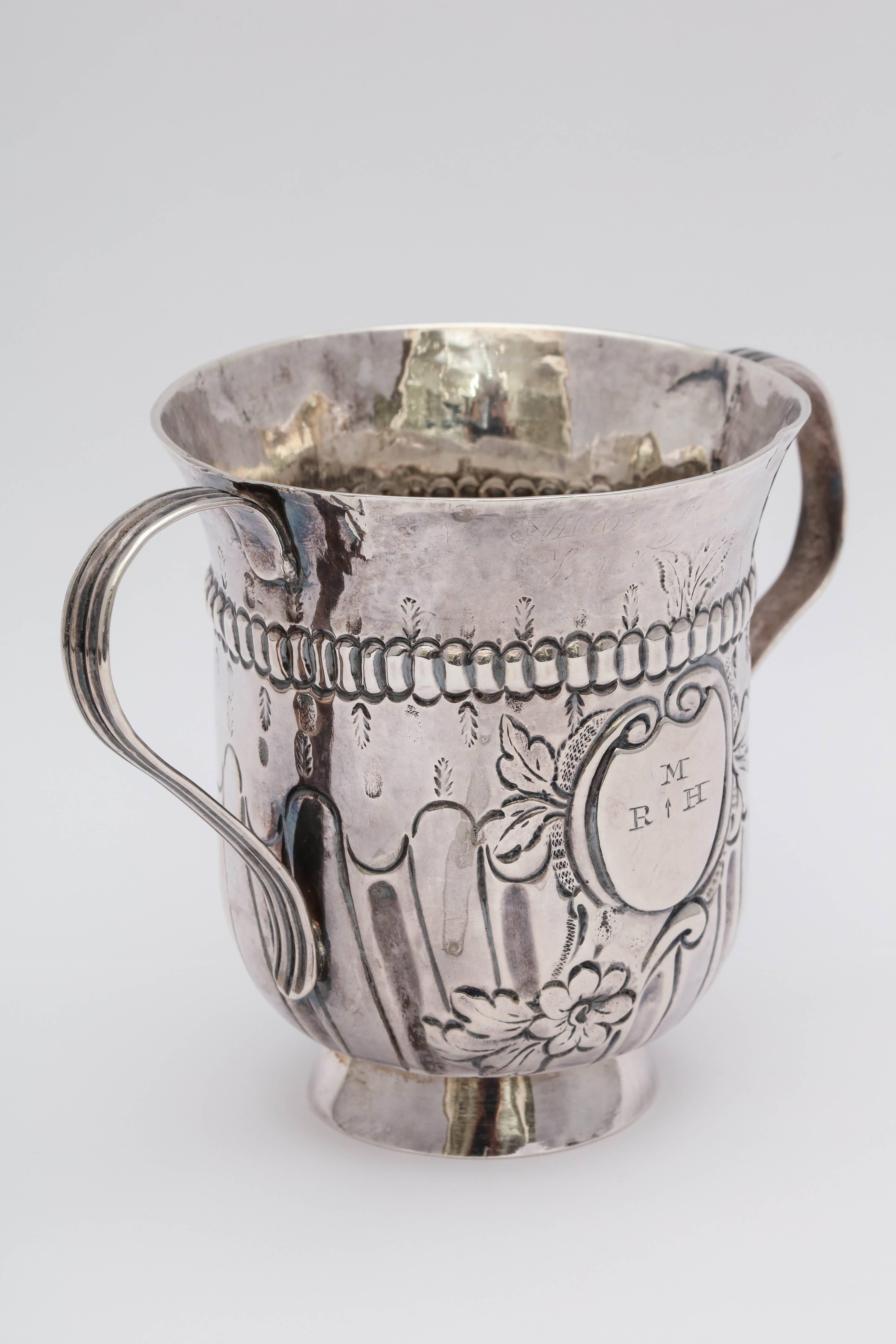 English Georgian 'George III - 1768' Sterling Silver Two-Handled Pedestal Based Cup