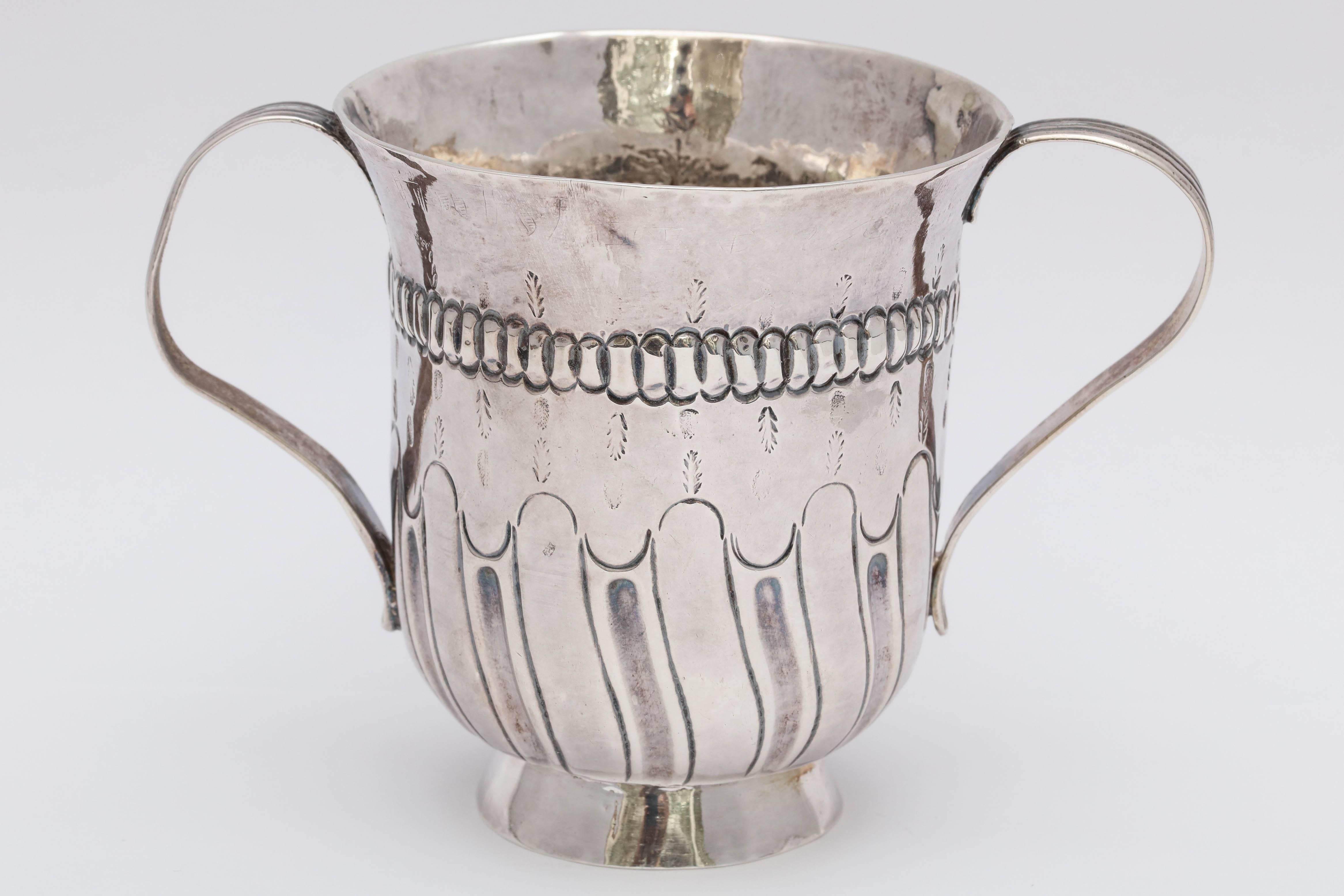 Mid-18th Century Georgian 'George III - 1768' Sterling Silver Two-Handled Pedestal Based Cup