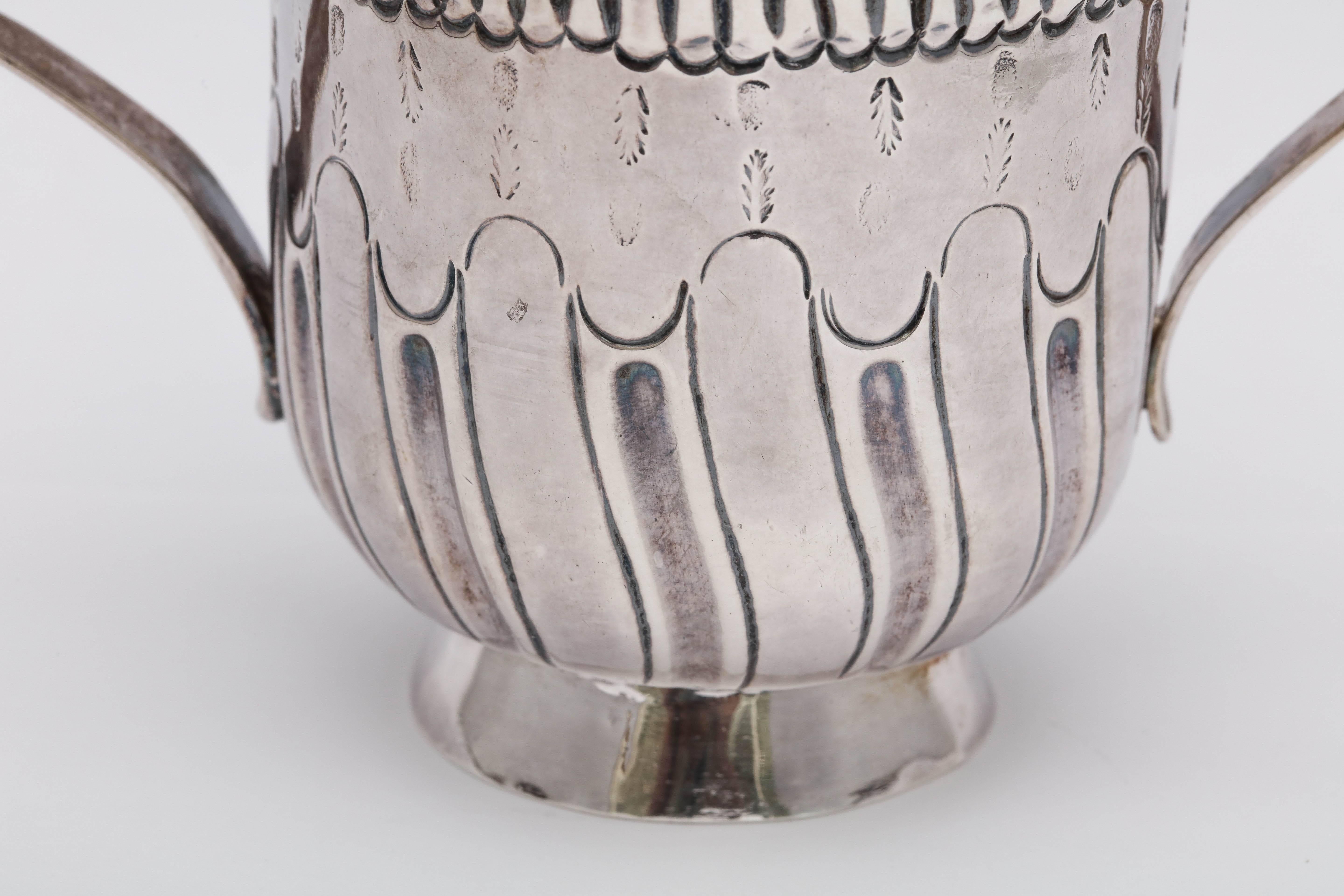 Georgian 'George III - 1768' Sterling Silver Two-Handled Pedestal Based Cup 1
