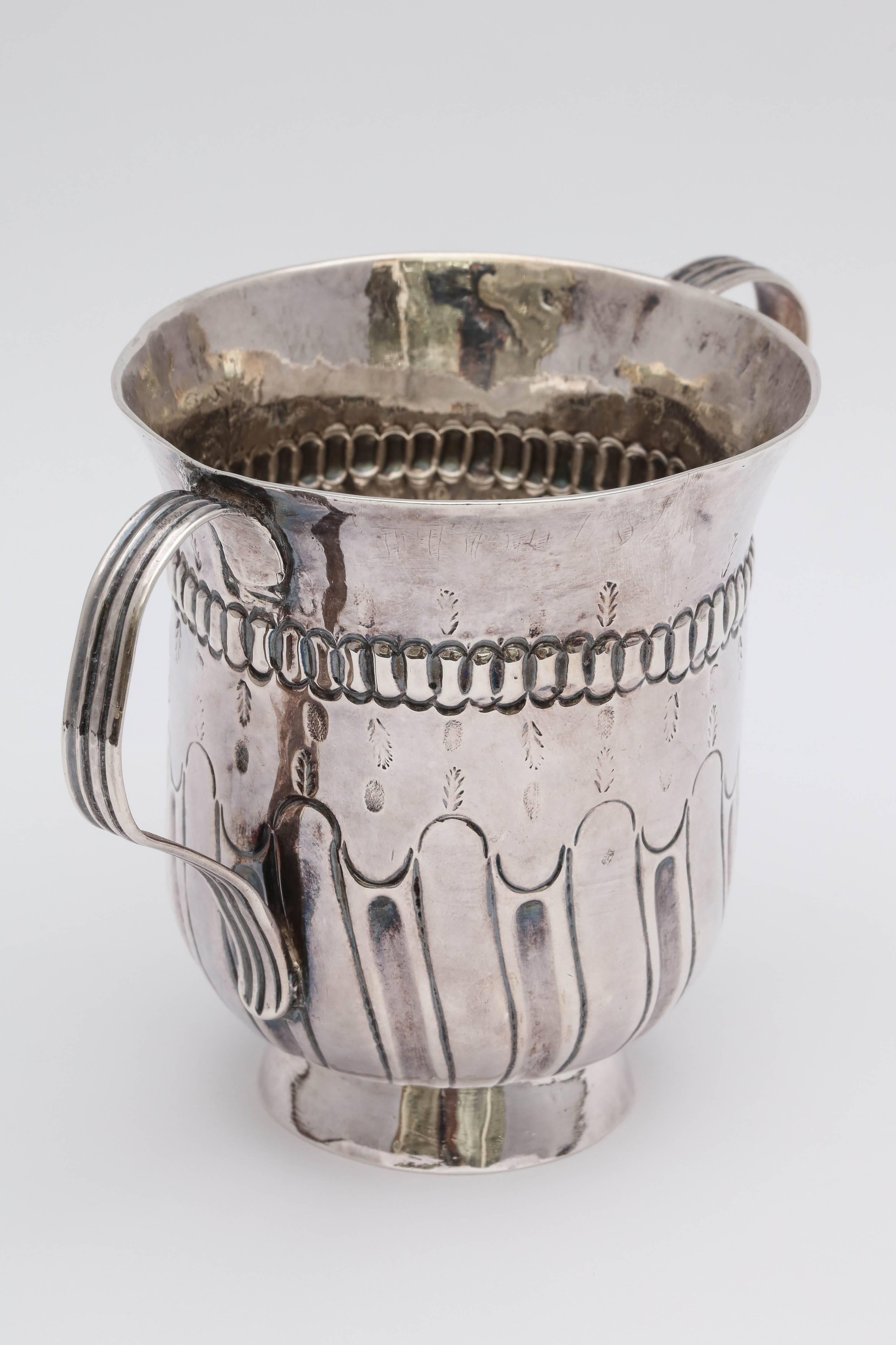 Georgian 'George III - 1768' Sterling Silver Two-Handled Pedestal Based Cup 3