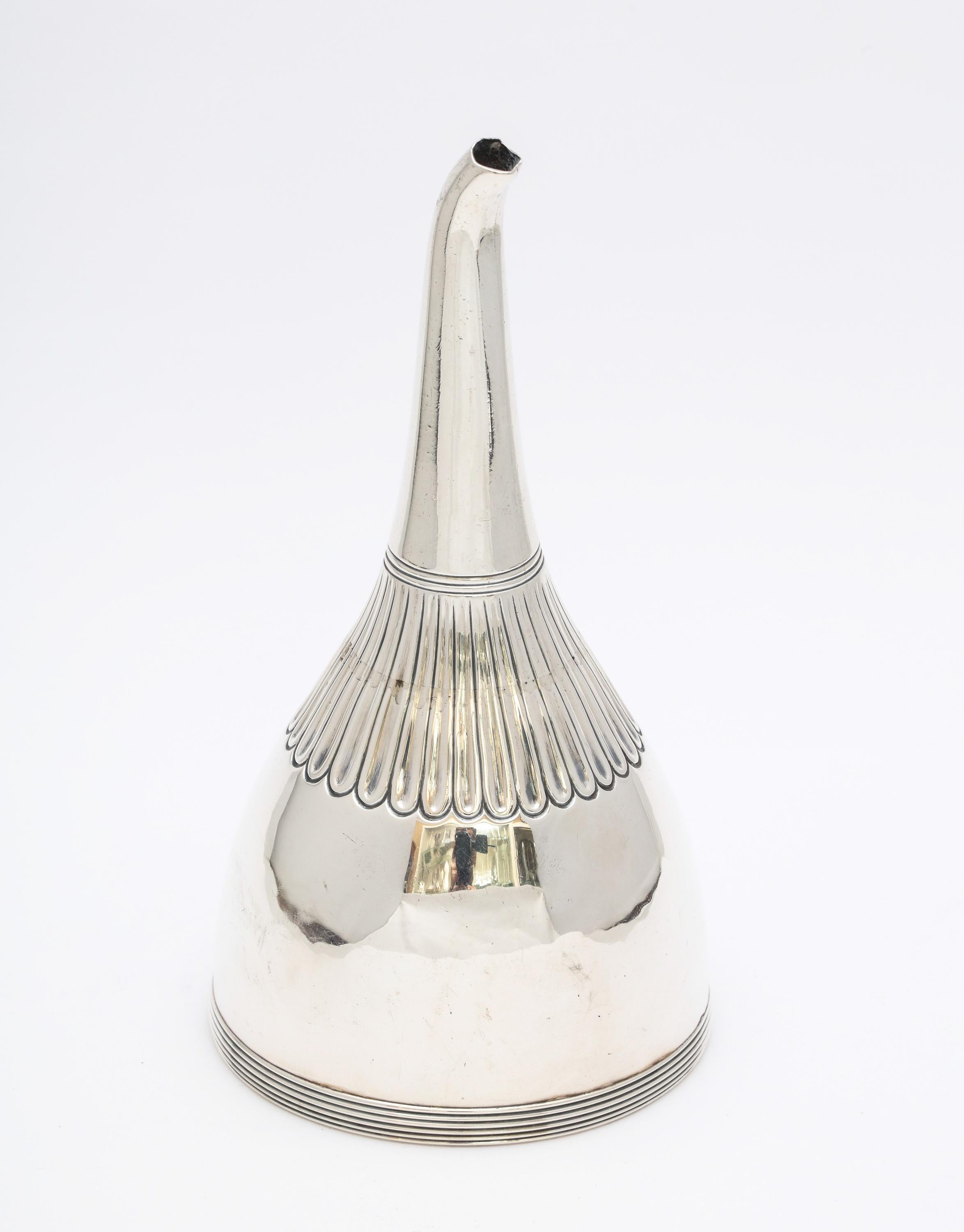 Georgian ‘George III -1779’ Sterling Silver Wine Funnel by Crispin Fuller 6