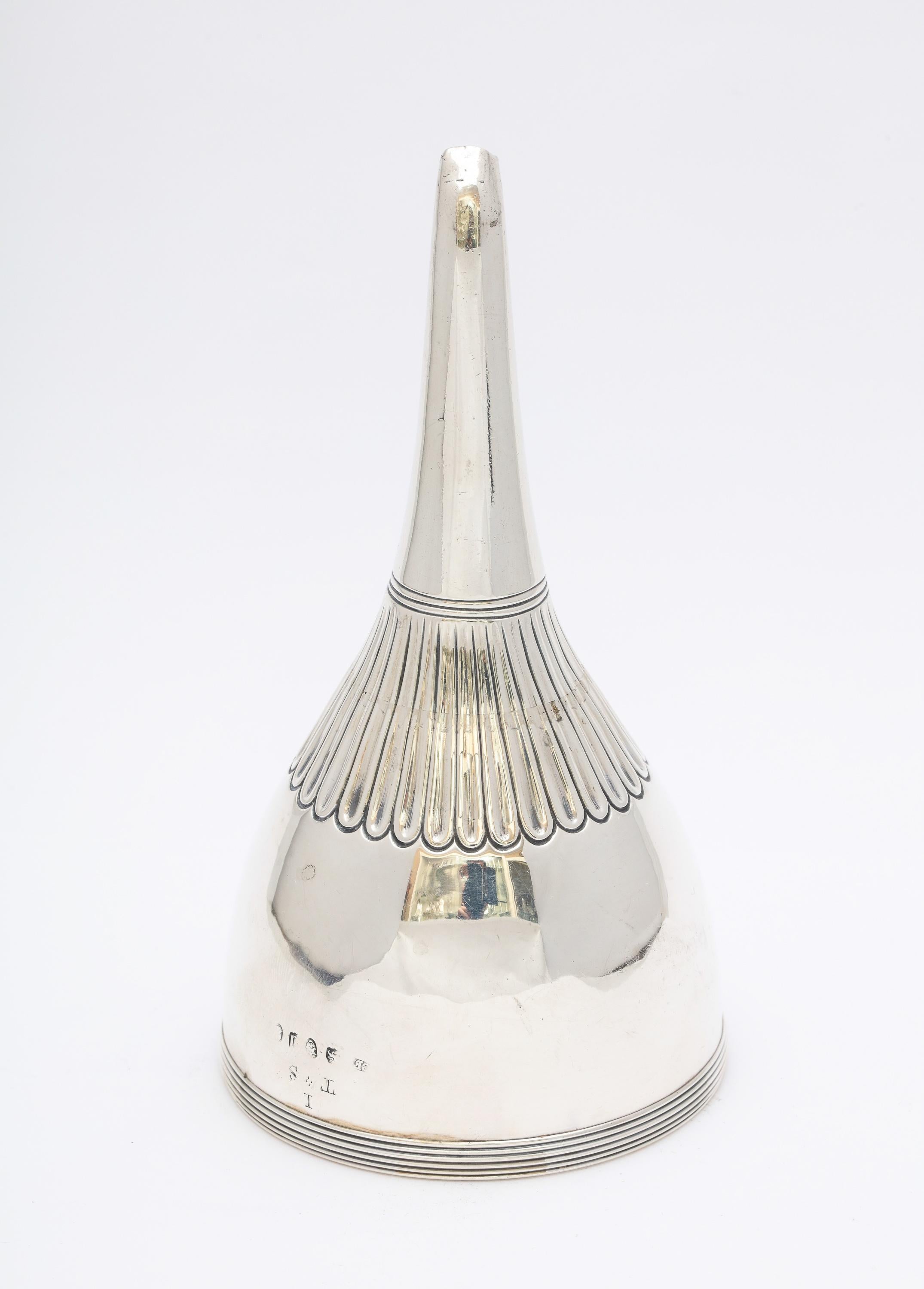 English Georgian ‘George III -1779’ Sterling Silver Wine Funnel by Crispin Fuller