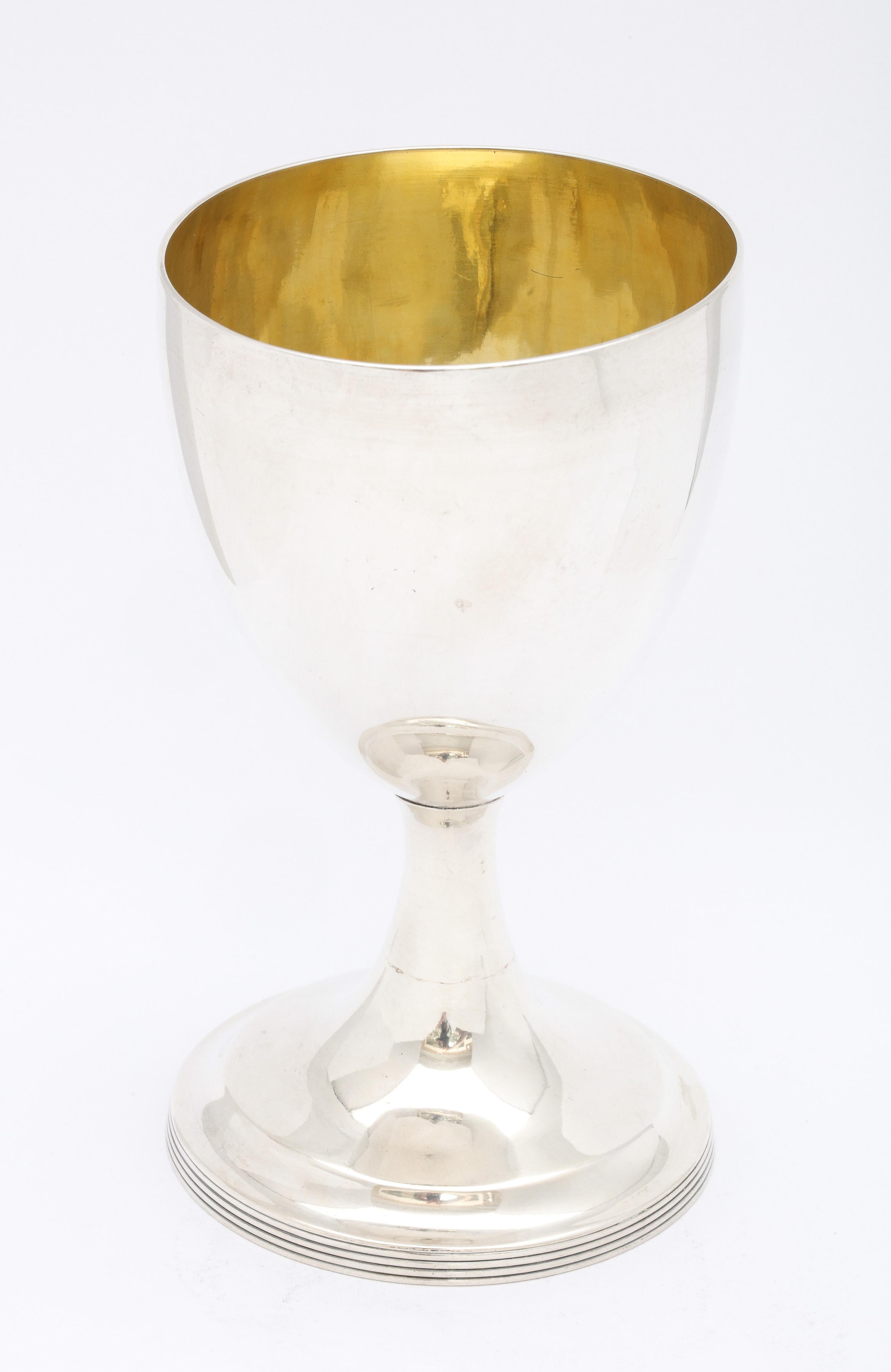 Georgian 'George III' Irish Sterling Silver Goblet In Good Condition In New York, NY