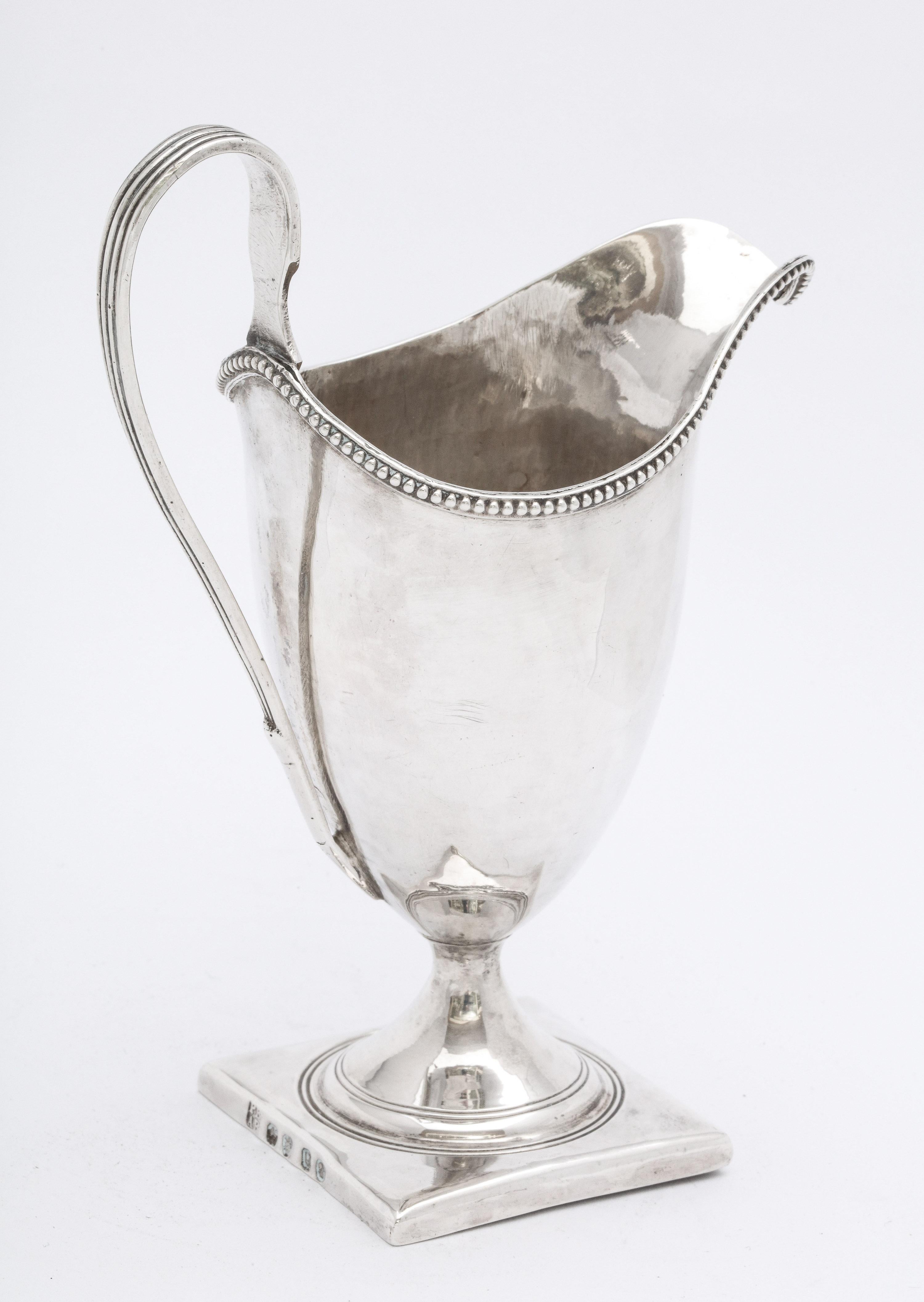 Georgian 'George III' Sterling Silver Helmet-Form Cream Jug/Pitcher, by Bateman For Sale 5