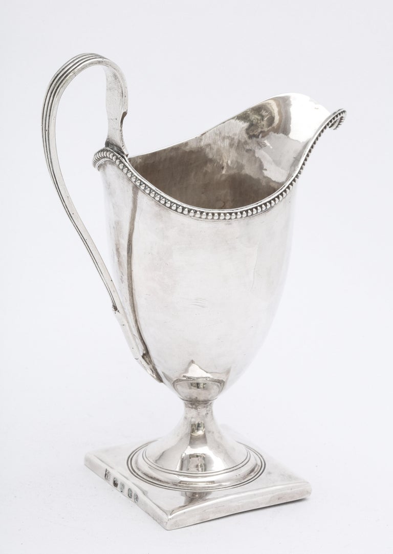 Georgian 'George III' Sterling Silver Helmet-Form Cream Jug/Pitcher, by Bateman For Sale 6