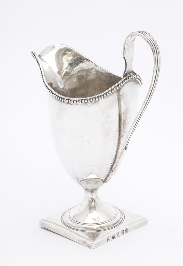Georgian 'George III' Sterling Silver Helmet-Form Cream Jug/Pitcher, by Bateman For Sale 3