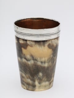 Georgian 'George III' Sterling Silver-Mounted Horn Cup