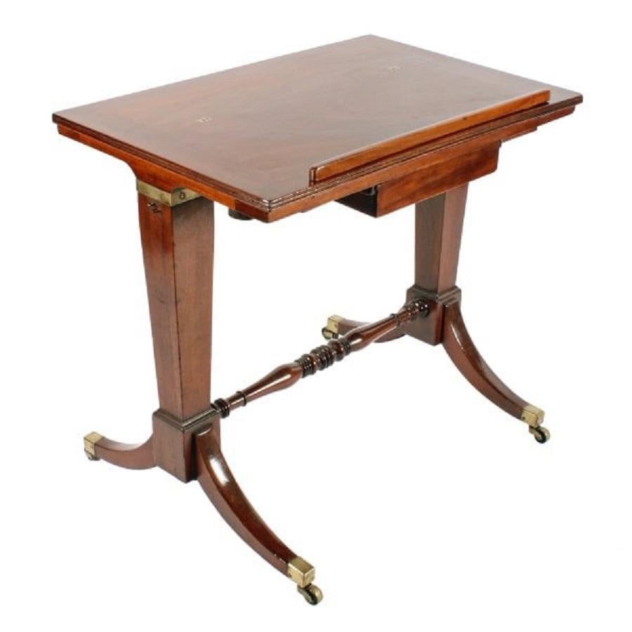 European Georgian Gillows Stamped Architect's Table, 19th Century For Sale