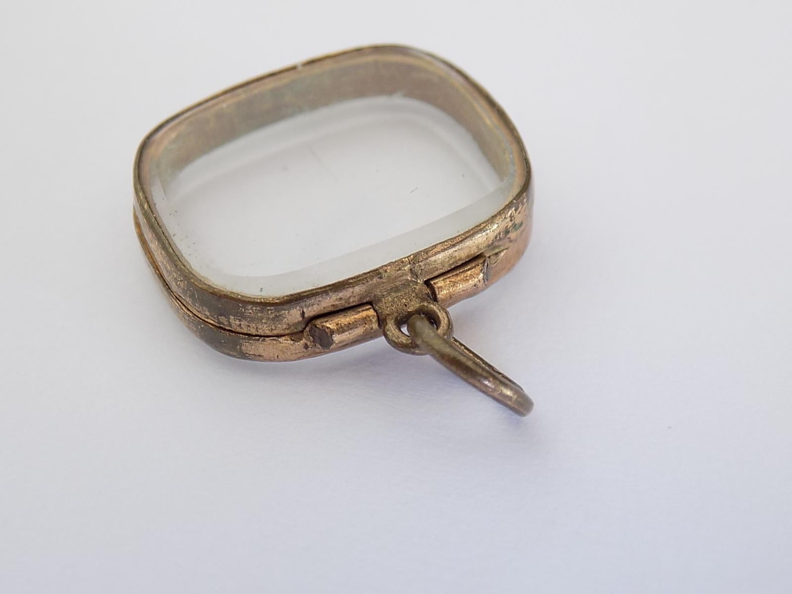 Georgian Gilt and Crystal Locket Pendant at 1stDibs