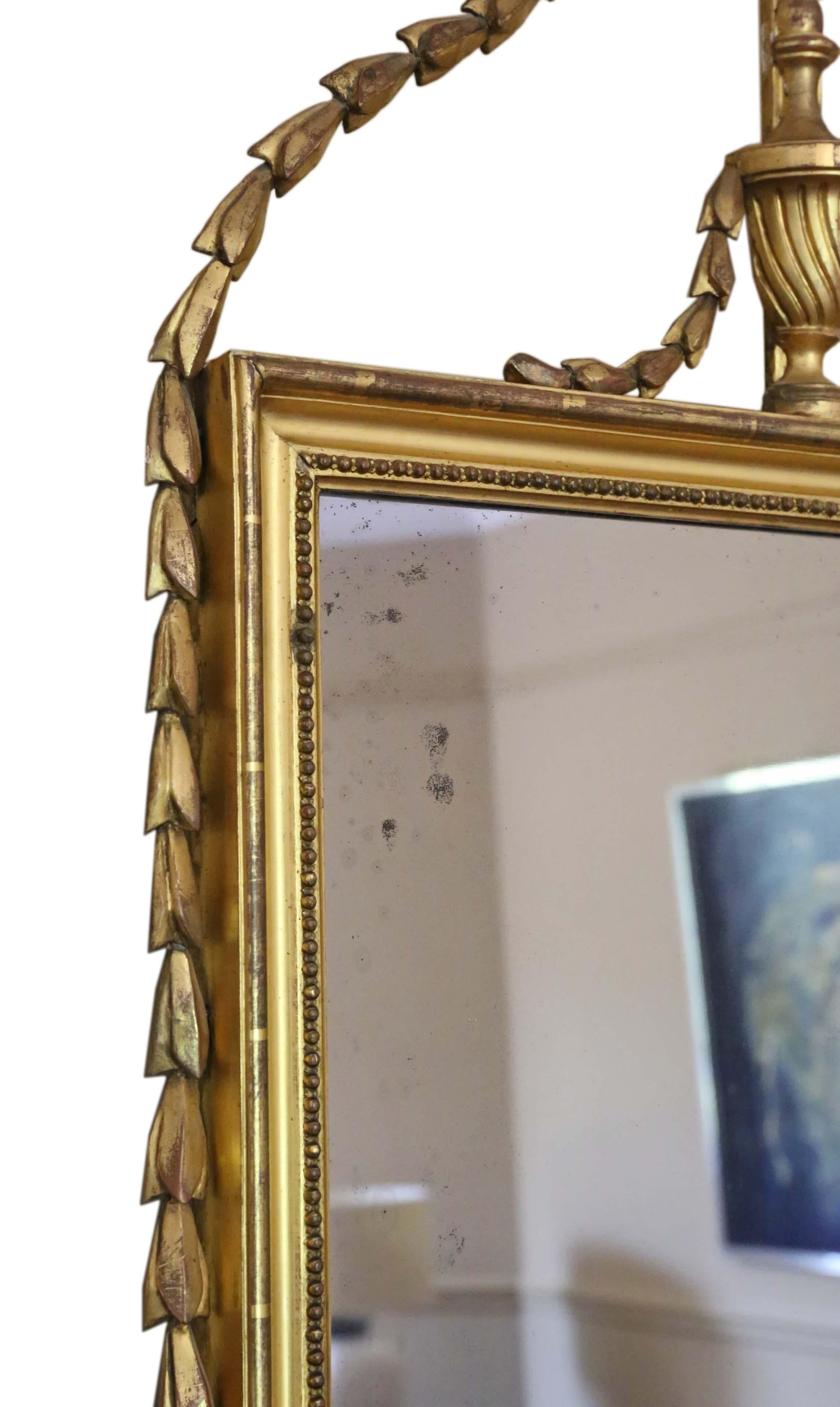 Early 19th Century Georgian Gilt Overmantle Wall Mirror