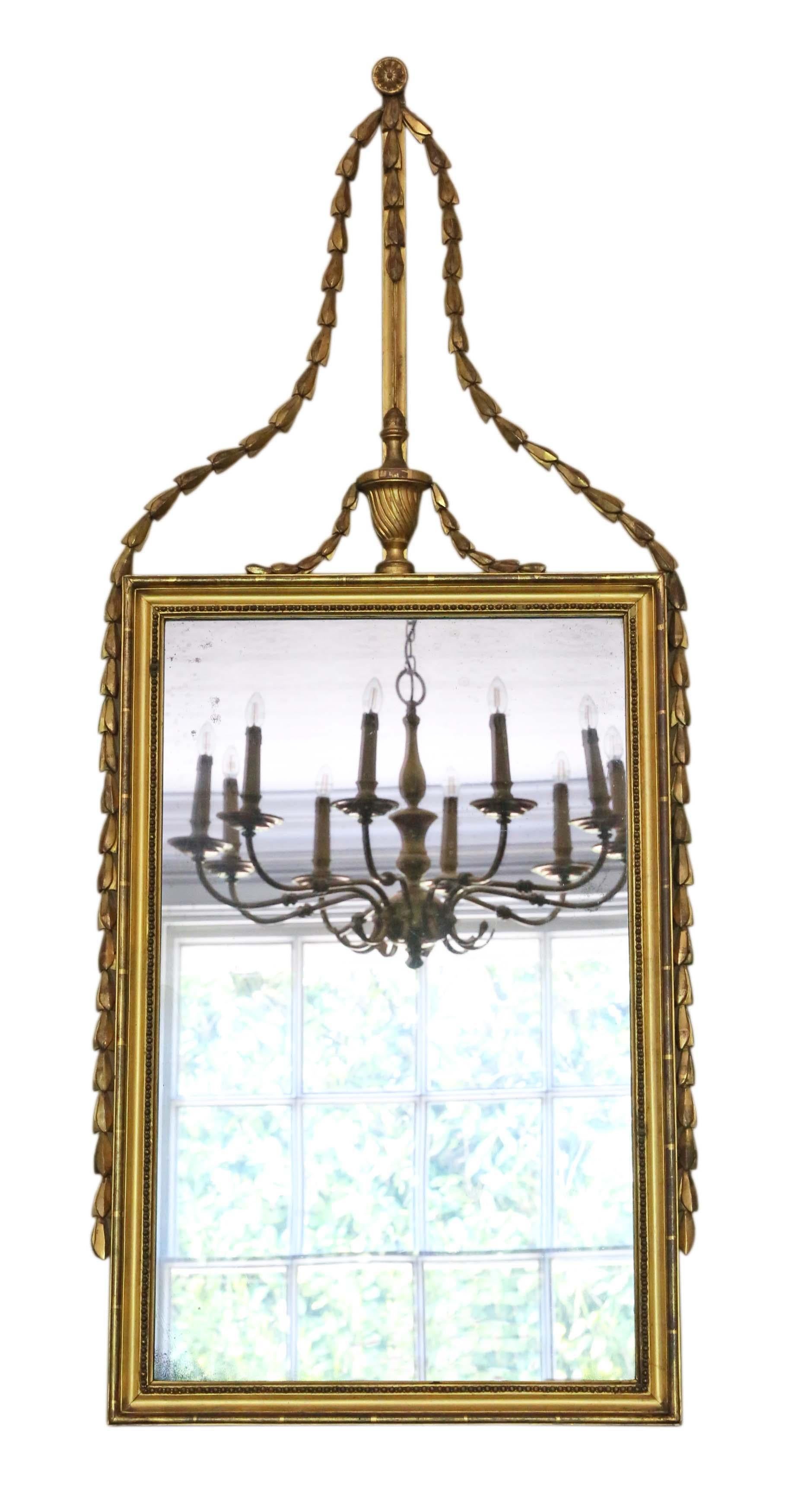 Georgian Gilt Overmantle Wall Mirror 3