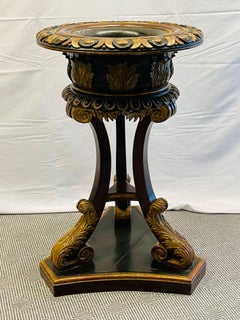 Georgian Gilt Wood Planter, Jardinière, Ebony and Gilt Design