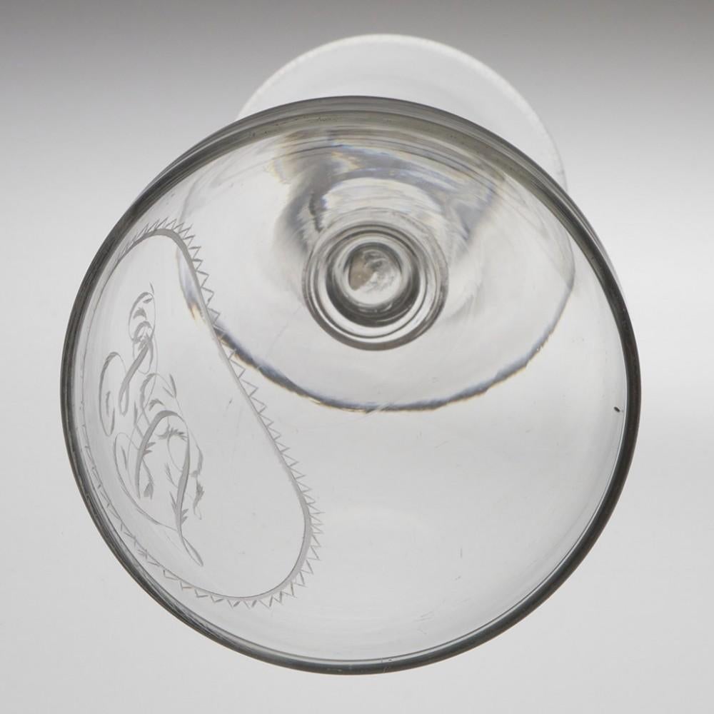 Georgischer Glas-Münzpokal um 1820 im Zustand „Gut“ im Angebot in Tunbridge Wells, GB