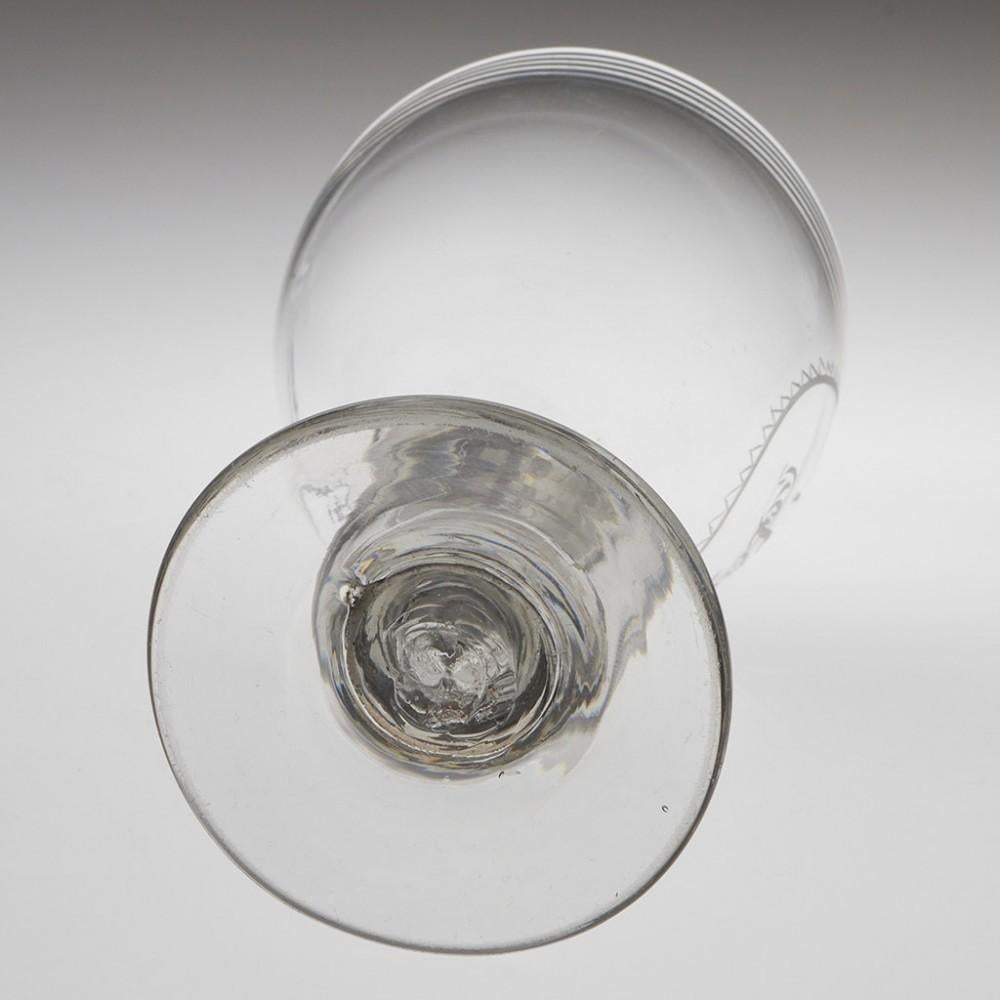 Georgian Glass Coin Goblet c1820 For Sale 1