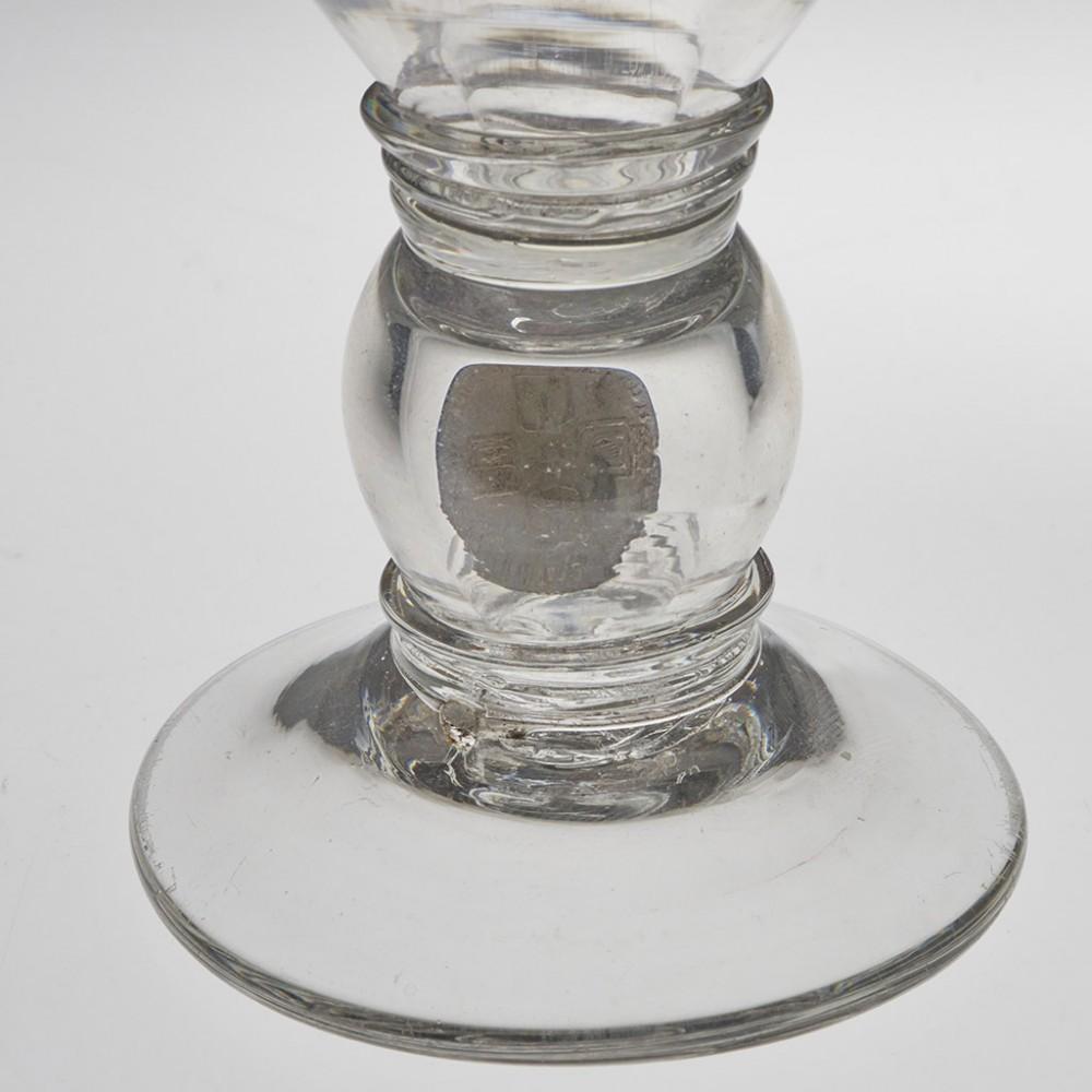 Georgian Glass Coin Goblet c1820 For Sale 2