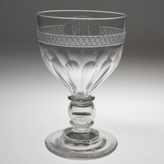 Georgian Glass Coin Goblet c1825