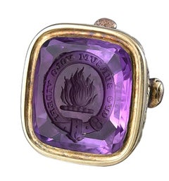Georgian Gold and Amethyst Intaglio Fob Seal