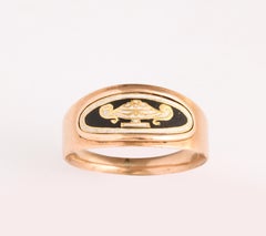 Georgianischer Gold- und Emaille-Urnenbandring Eine seelenvolle Erinnerung um 1803