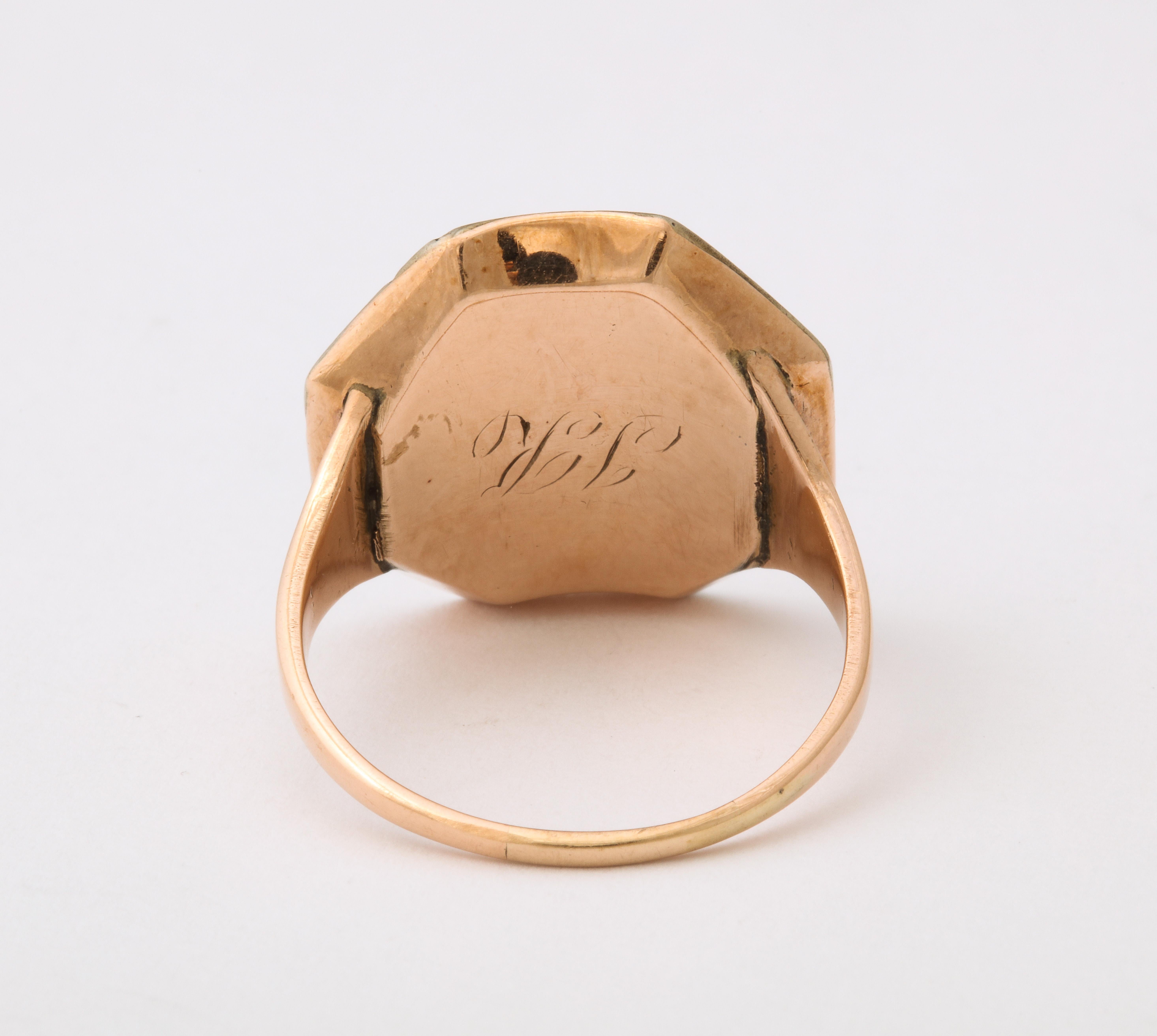 Georgian Gold and Enamel Urn Ring, c.1820 3