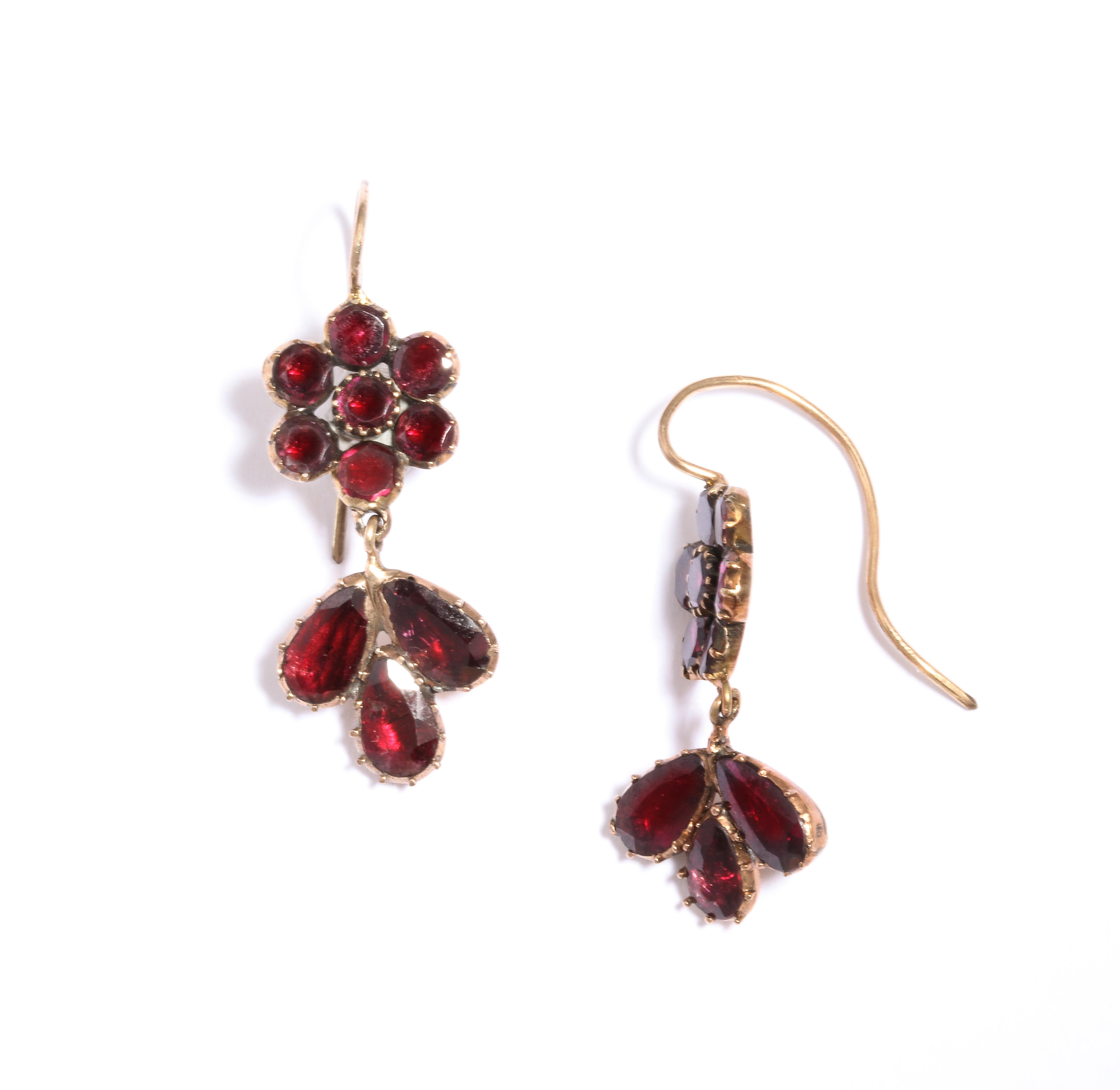 antique garnet earrings