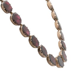 Georgian Gold and Flat Cut Garnet Rivière, circa 1820s