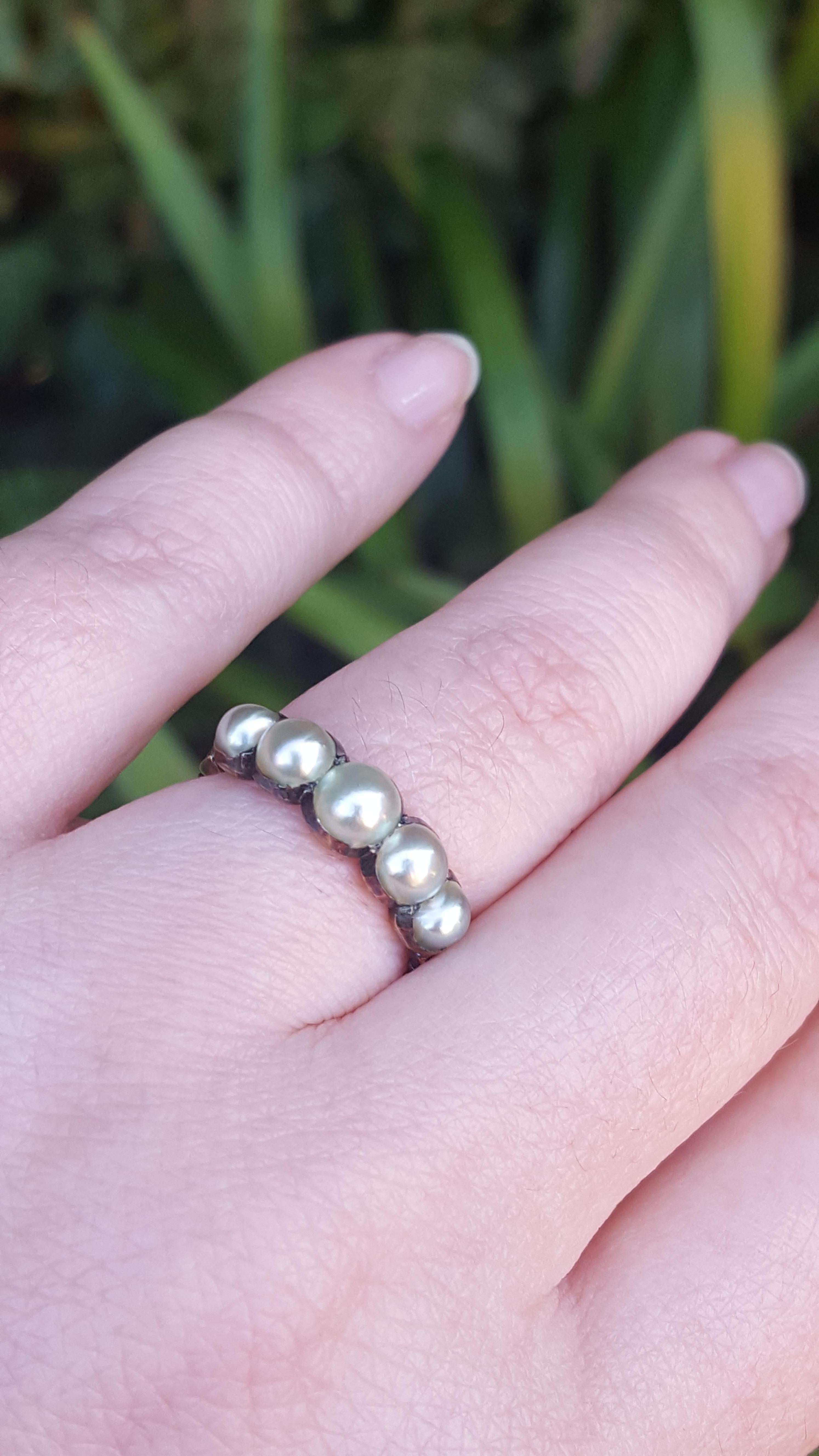 Women's Georgian Gold and Split Pearl Ring