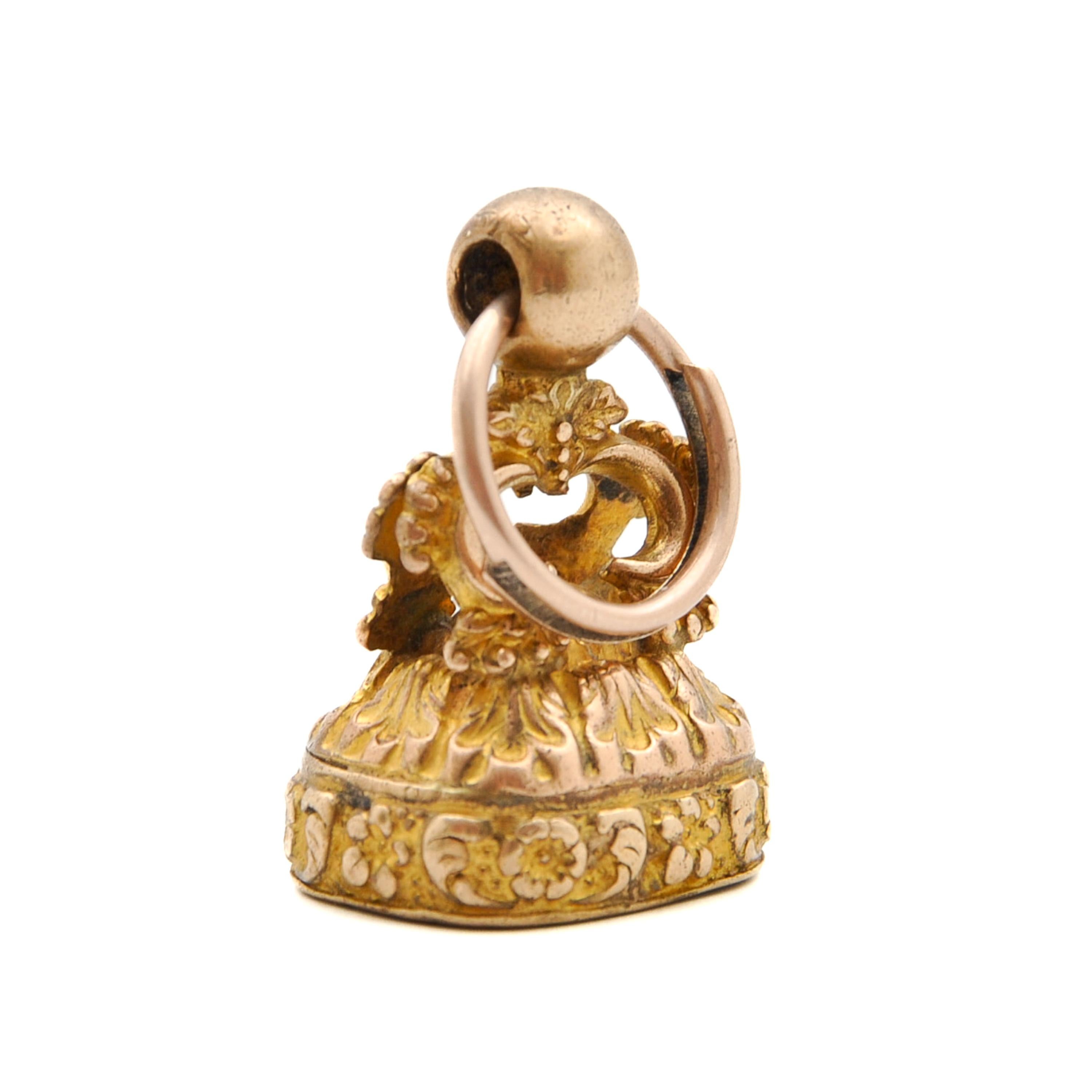Georgiano Portacartellini in oro georgiano con anello divisorio in vendita