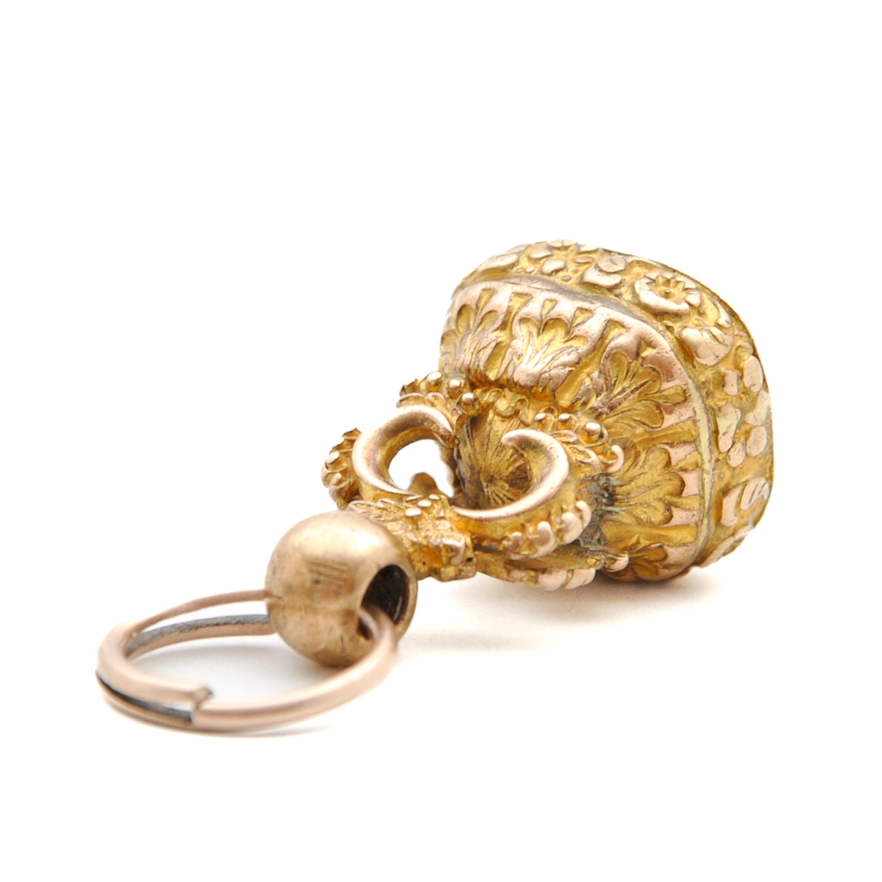 Quadrato Portacartellini in oro georgiano con anello divisorio in vendita