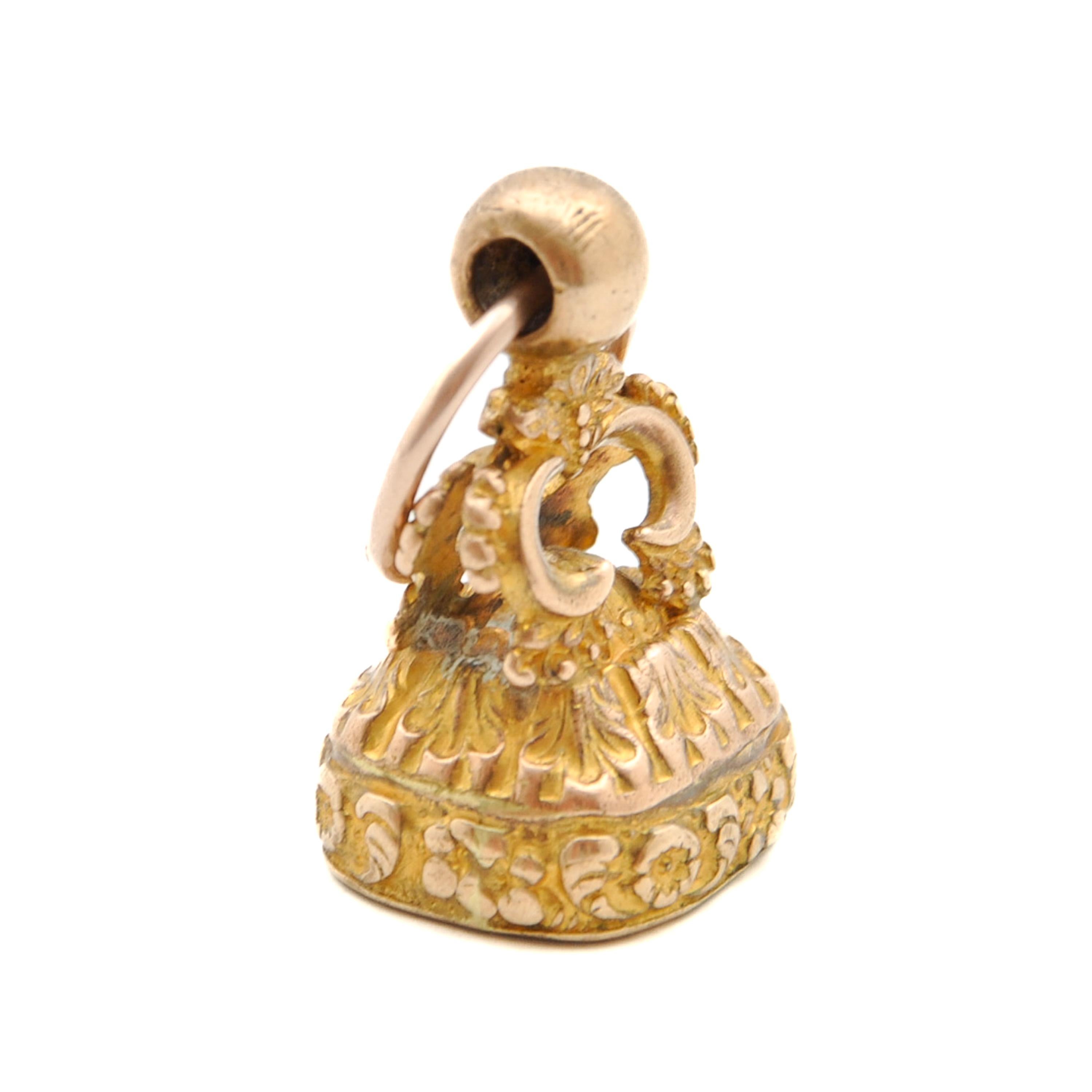 Portacartellini in oro georgiano con anello divisorio In condizioni buone in vendita a Rotterdam, NL