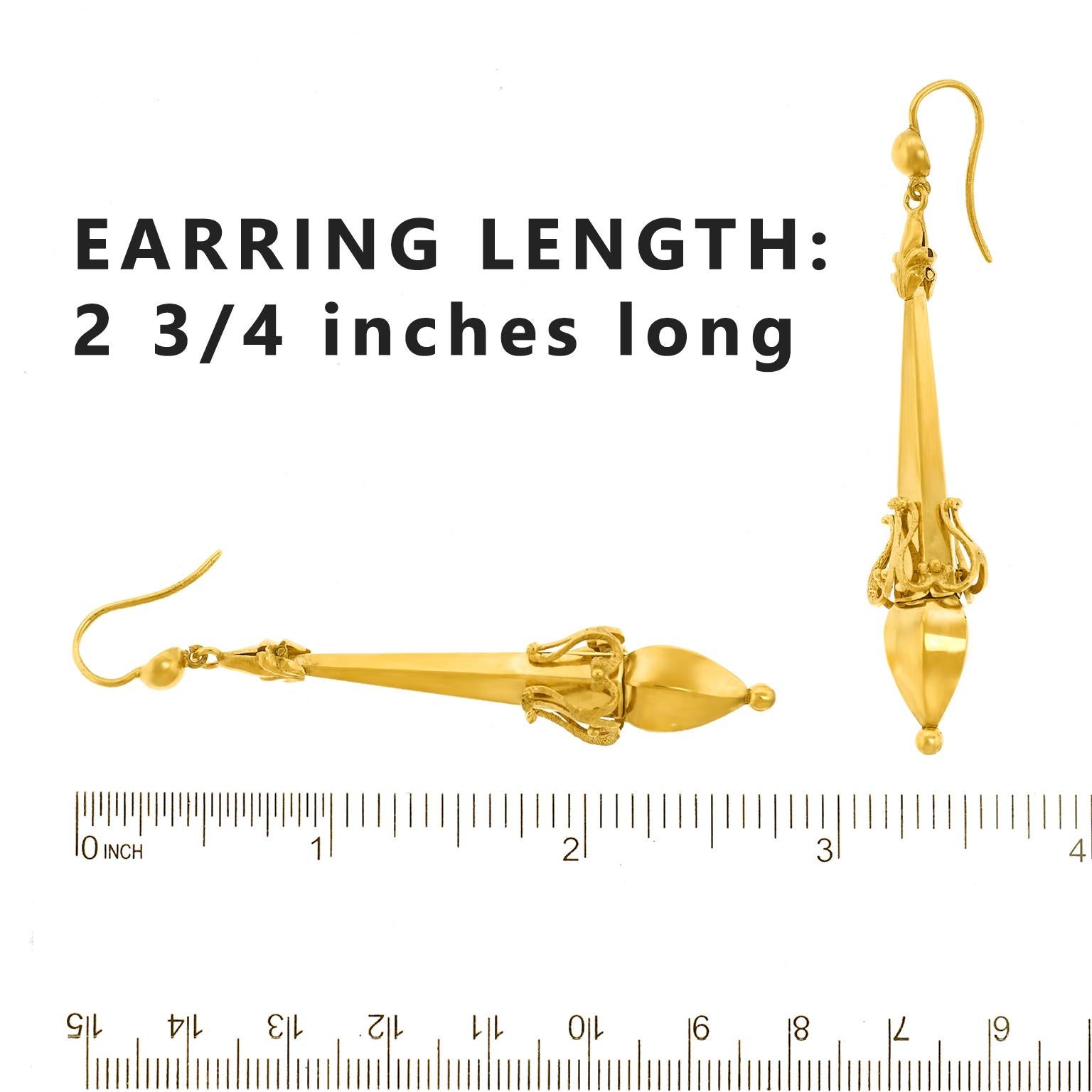 Georgian Gold Dangle Earrings 1
