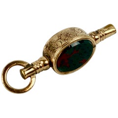 Antique Georgian Gold Double Sided Watch Key Fob