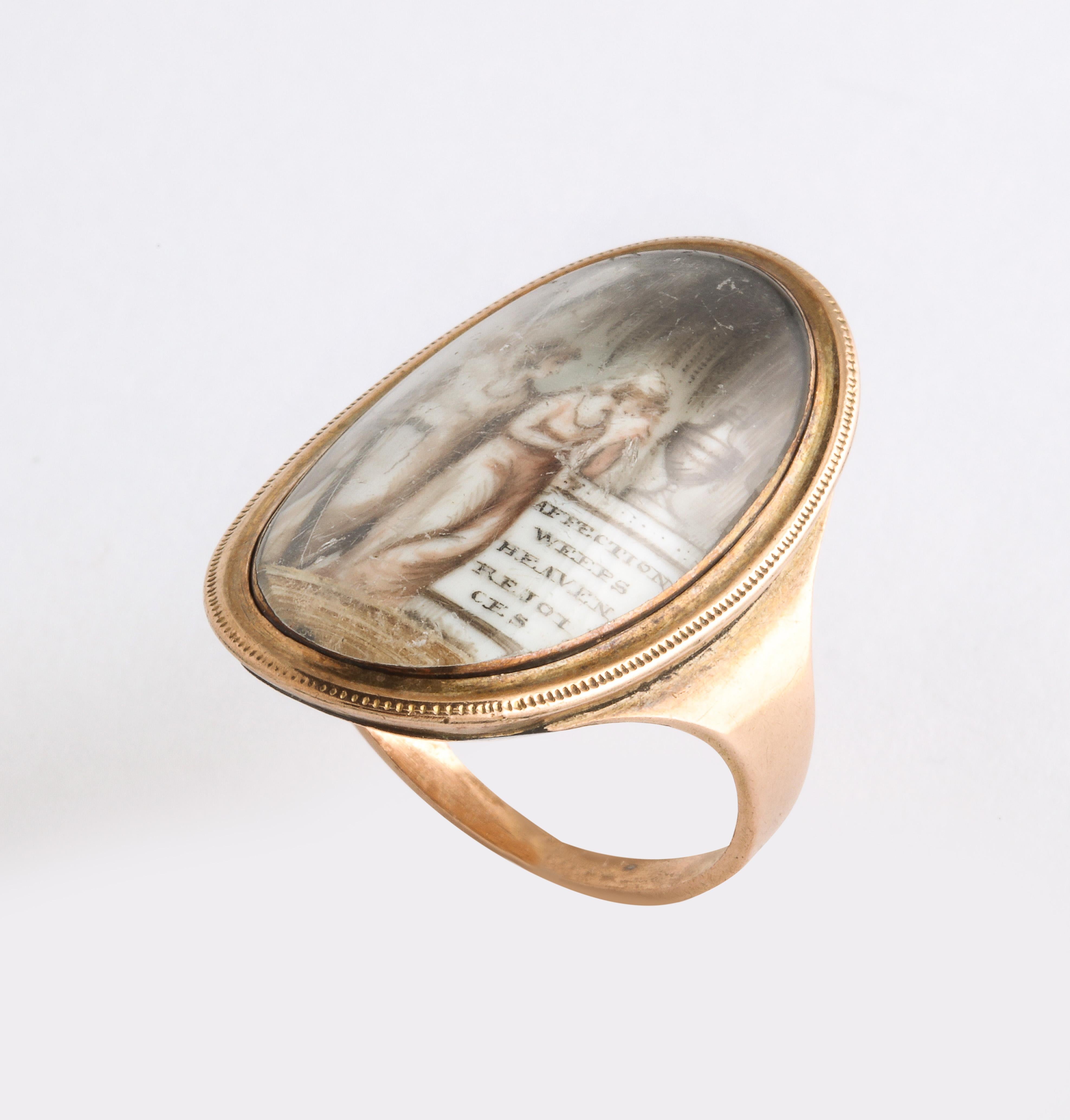 Georgian Gold Memorial Ring 