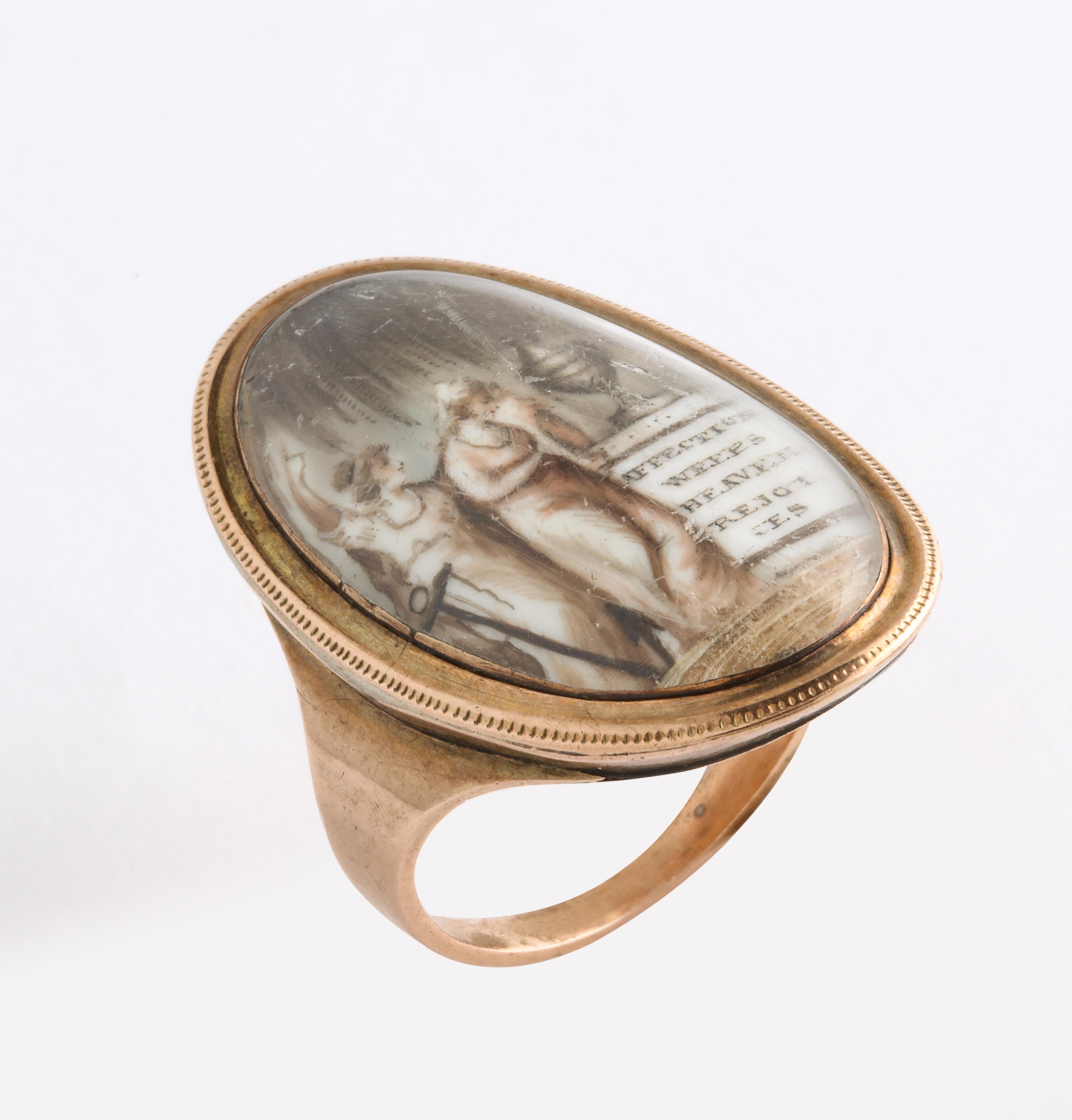 Georgian Gold Memorial Ring 