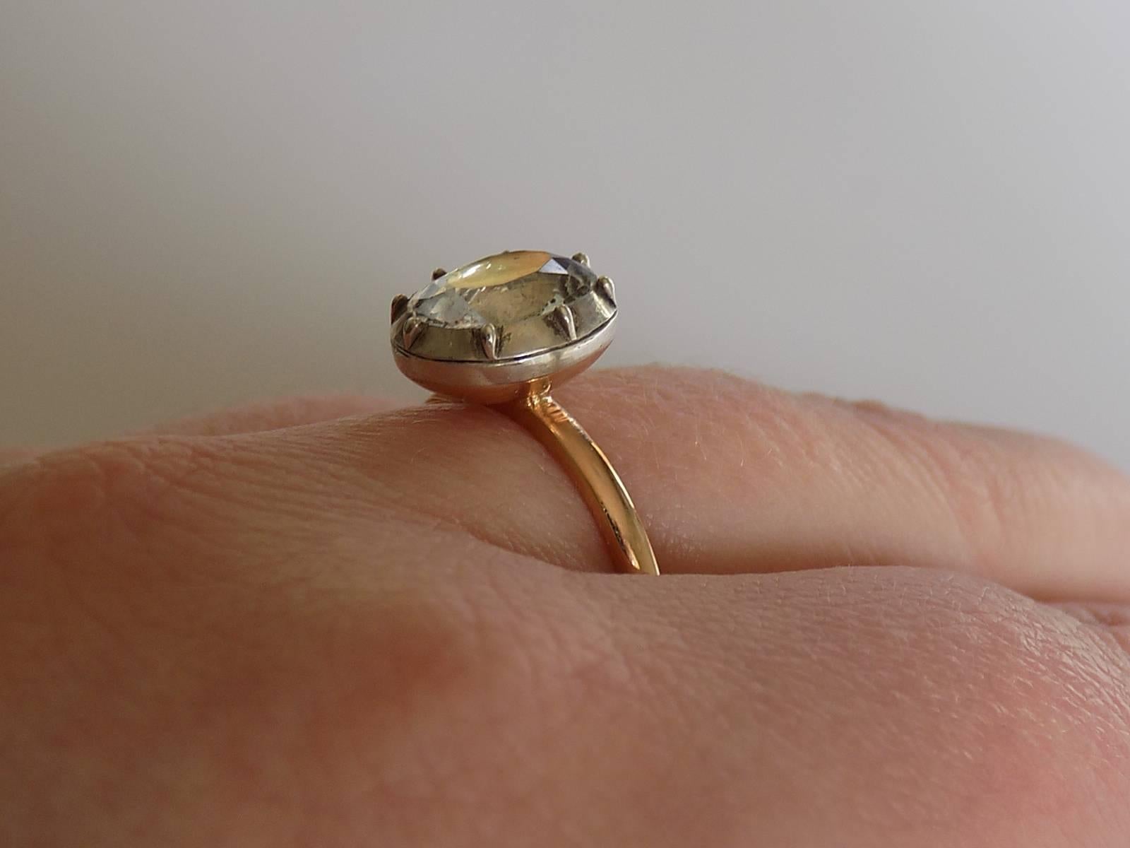 Georgian Gold Rock Crystal Ring 1