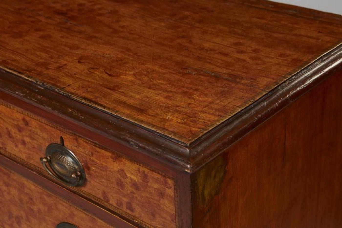 Late 18th Century Georgian Grain Painted Chest of Drawers For Sale