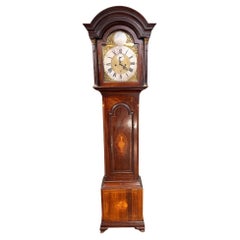 Georgian Grandfather Clock Nicholas Blondel Longcase Inlay Guernsey