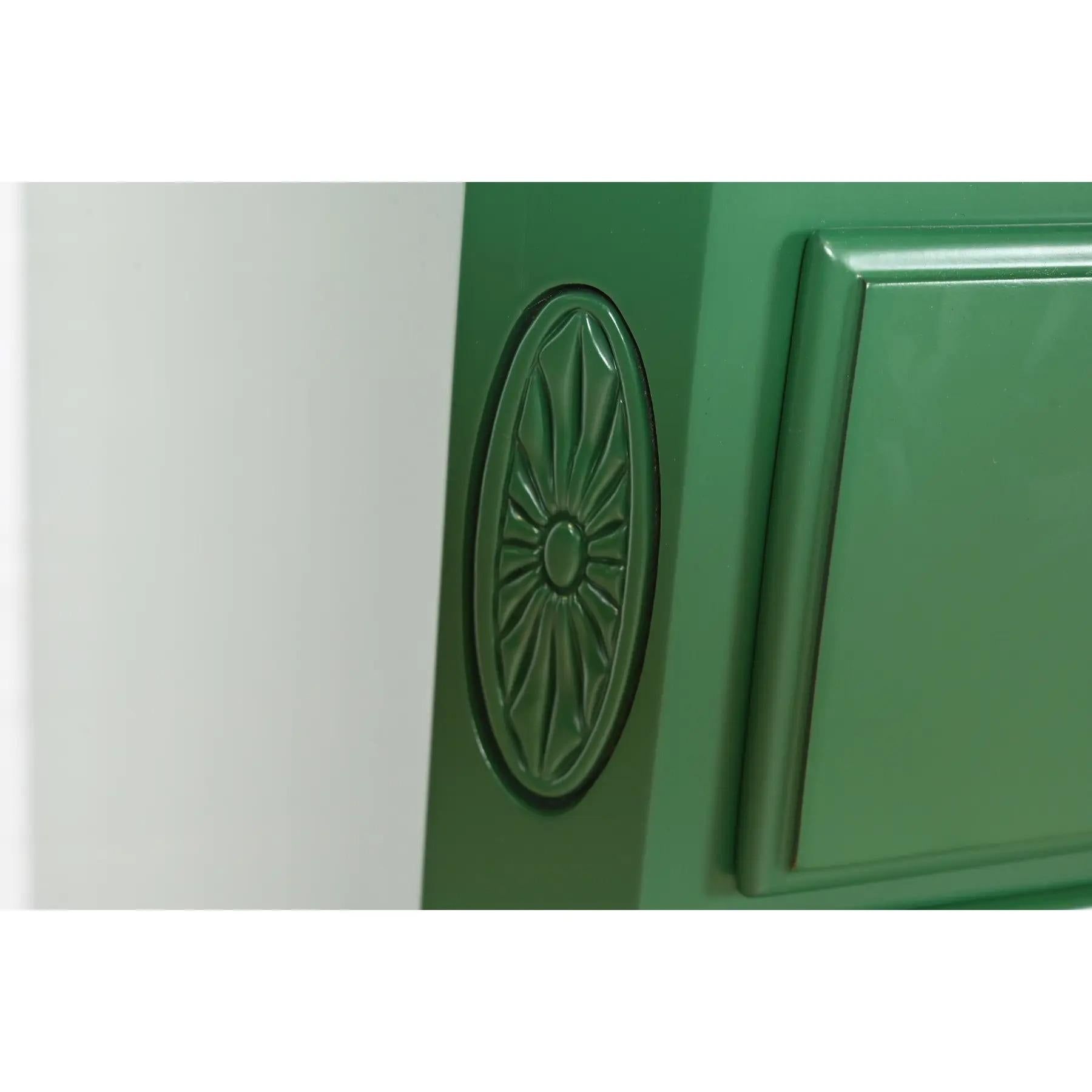 Georgian Green Lacquered Dresser or Credenza, Newly Refinished For Sale 3