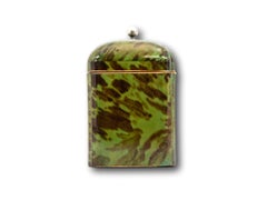Georgian Green Tortoiseshell Tea Caddy