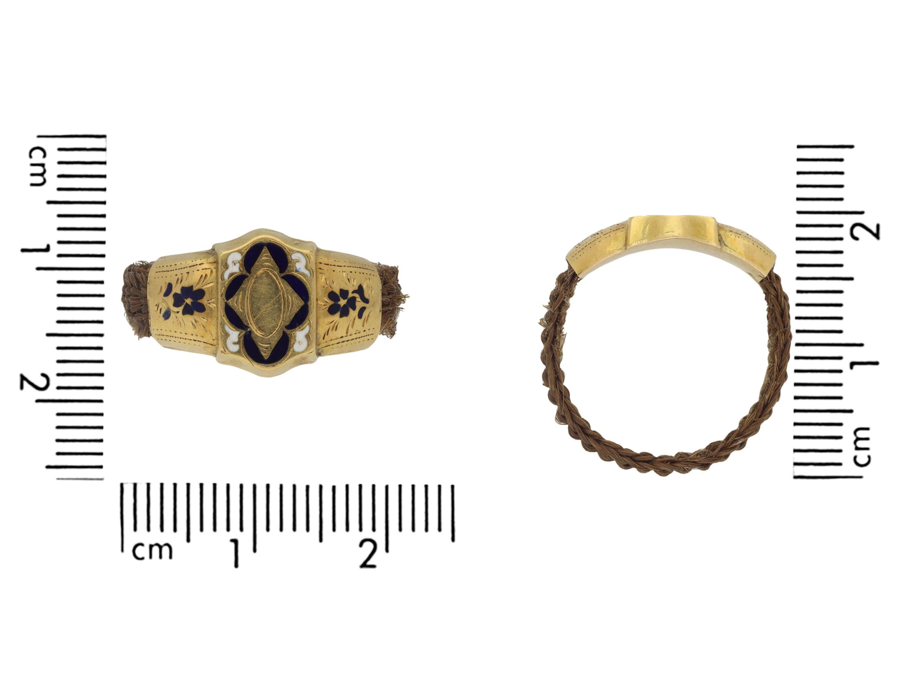 Georgian hair ring, circa 1800 For Sale 1