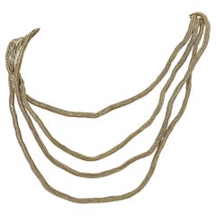 Georgisch Handgestrickt  67,7 Zoll  KT 9 Gelbgold-Halskette 