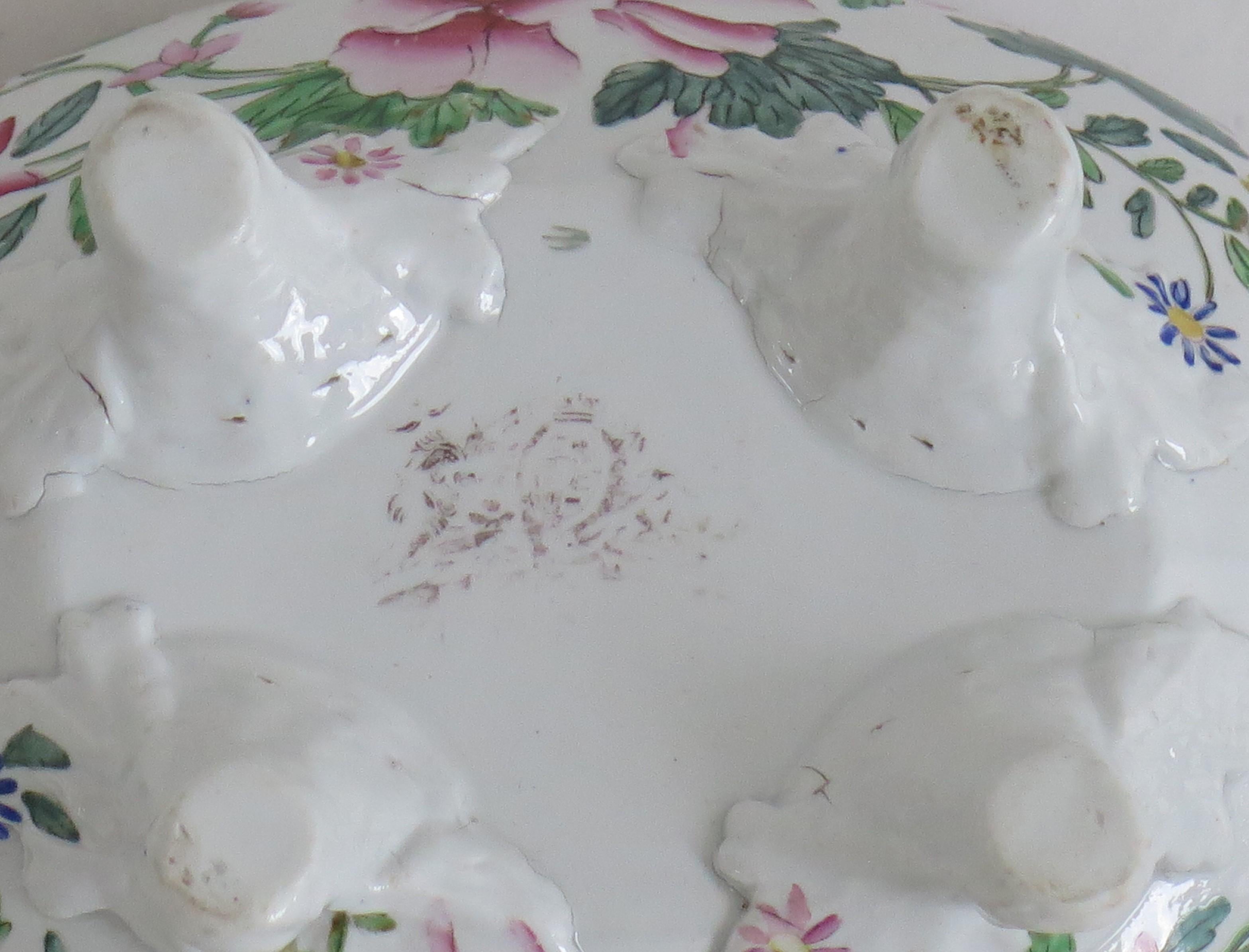 Georgian Hicks and Meigh Ironstone Sauce Tureen Floral Pattern No.8, Circa 1815 For Sale 5