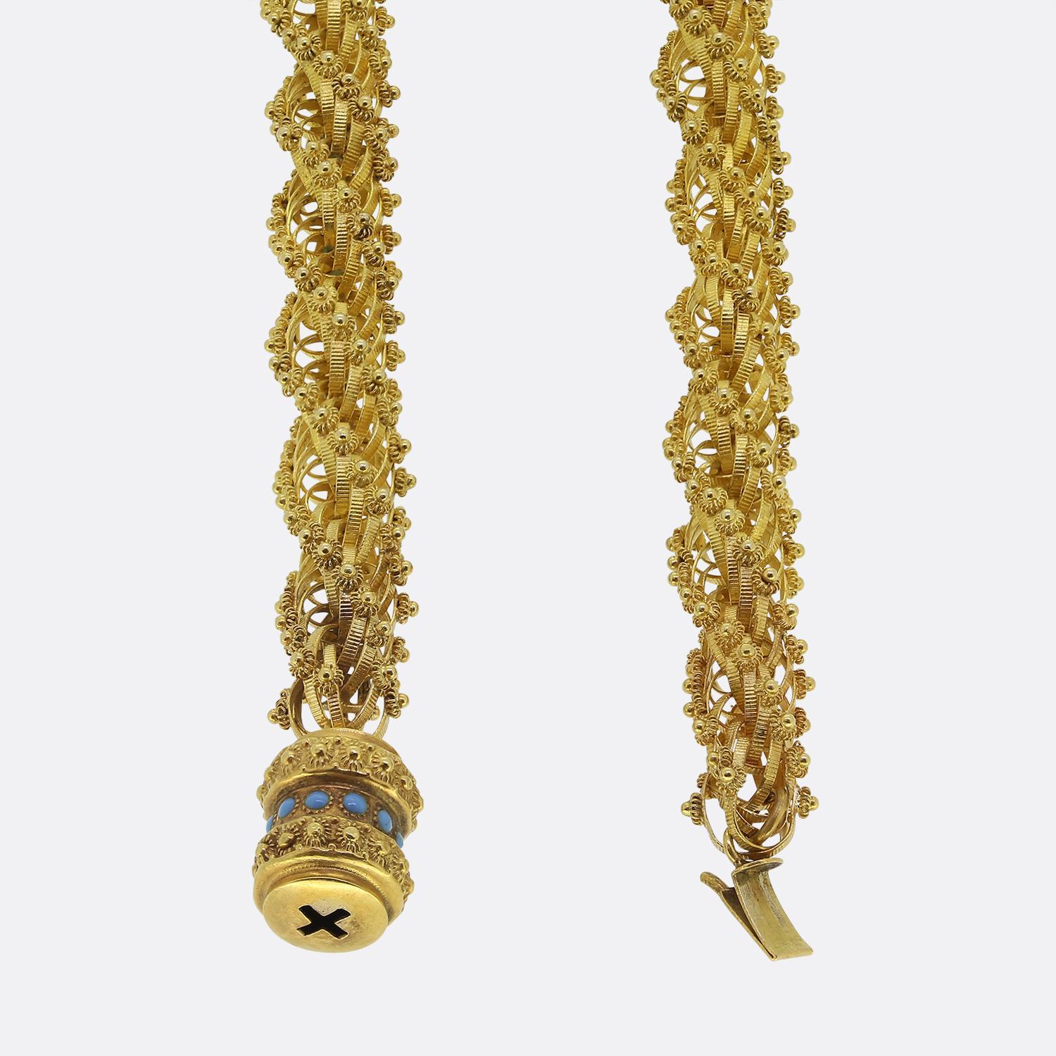 Georgian High Carat Fancy Link Chain In Good Condition For Sale In London, GB