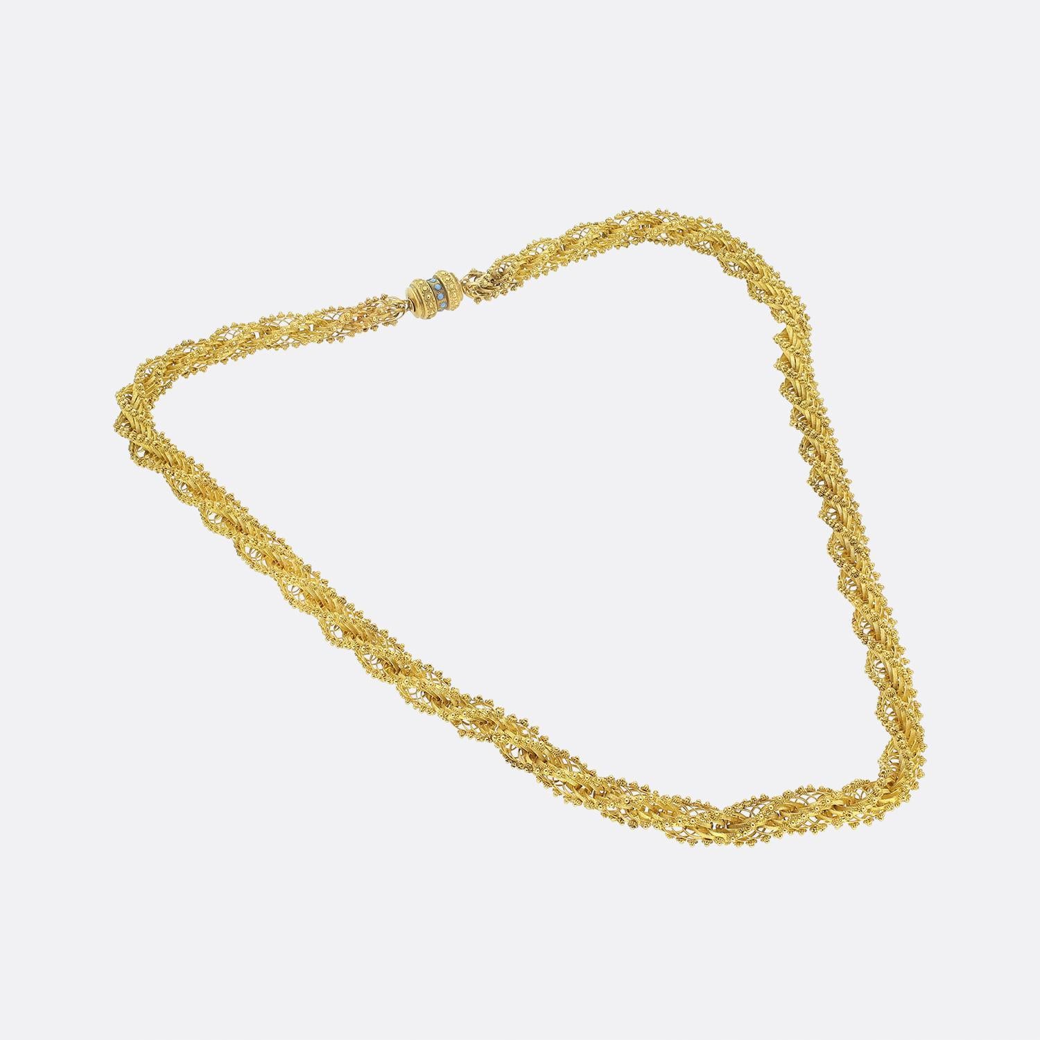 Georgian High Carat Fancy Link Chain For Sale 1
