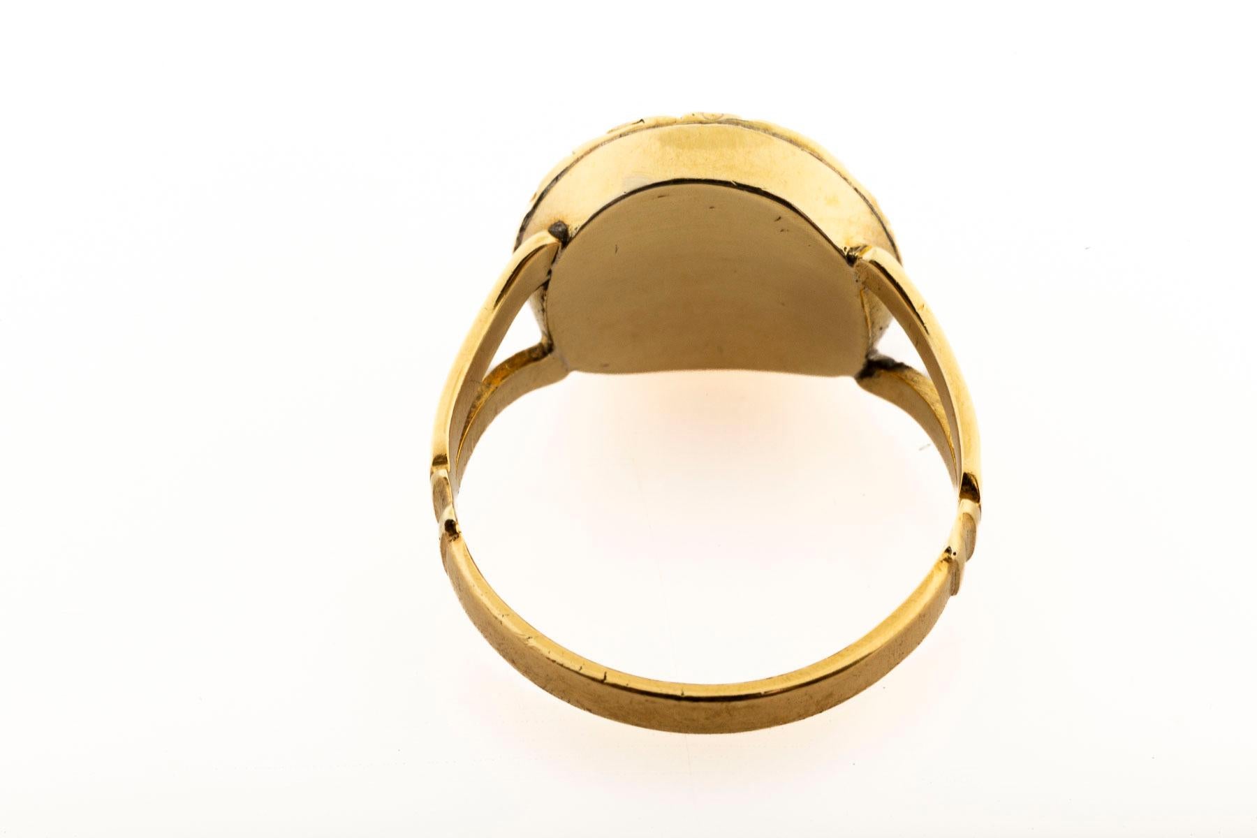 Georgian High Karat Gold Georgian Eye Ring Miniature For Sale 1