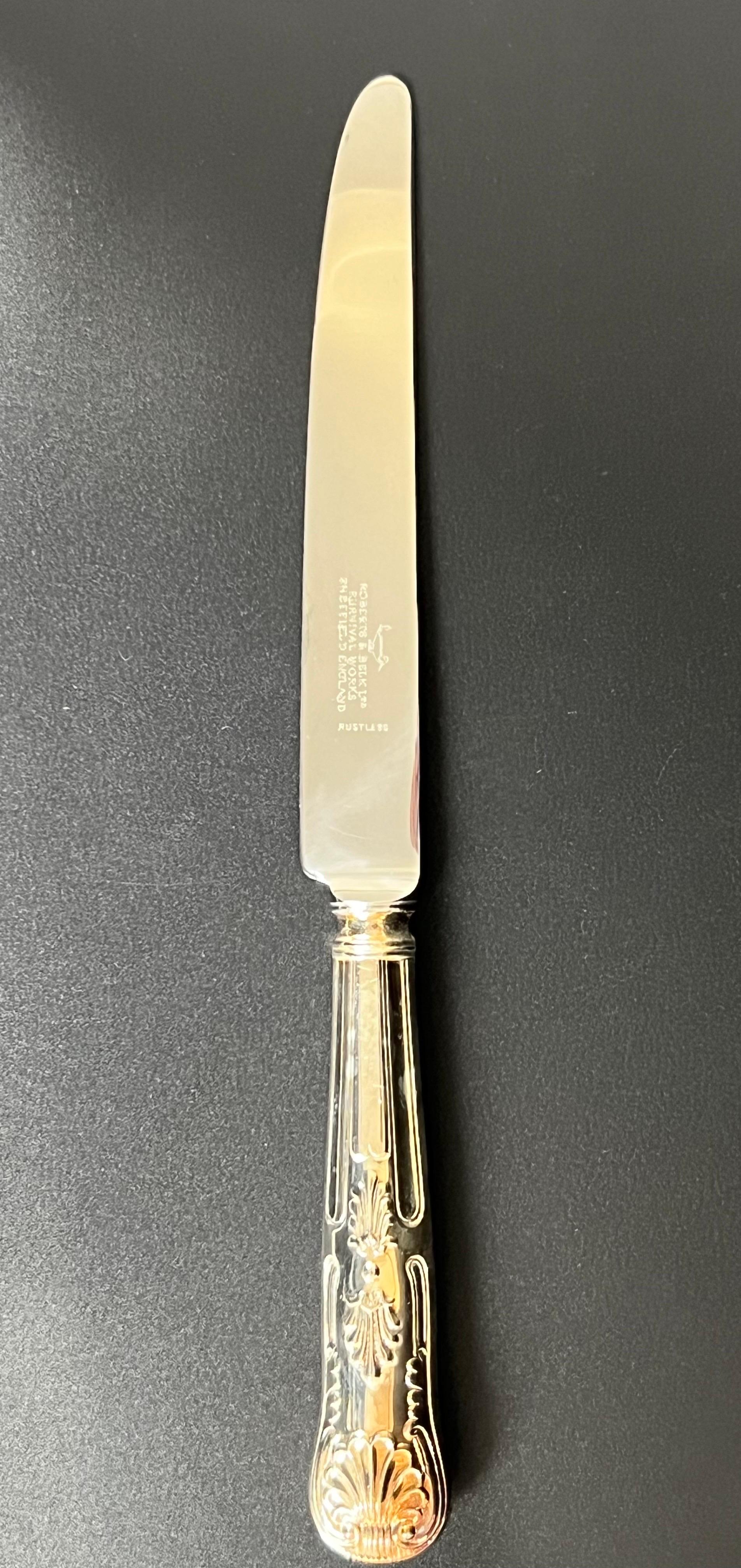 Georgian House Stainless Silverplate English Flatware with Original Box, 65 pcs For Sale 5