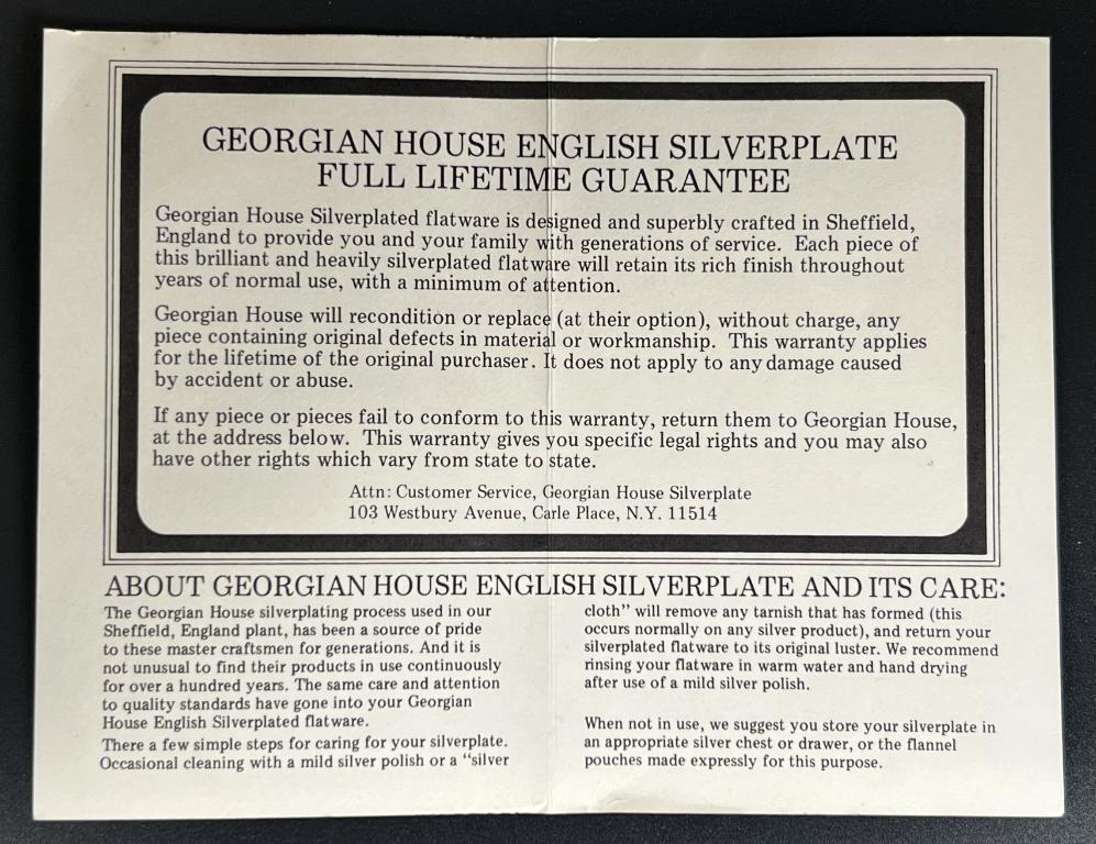 Georgian House Stainless Silverplate English Flatware with Original Box, 65 pcs For Sale 6
