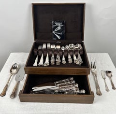 Georgian House Roberts & Belk Stainless Silverplate English Flatware, 65 pcs